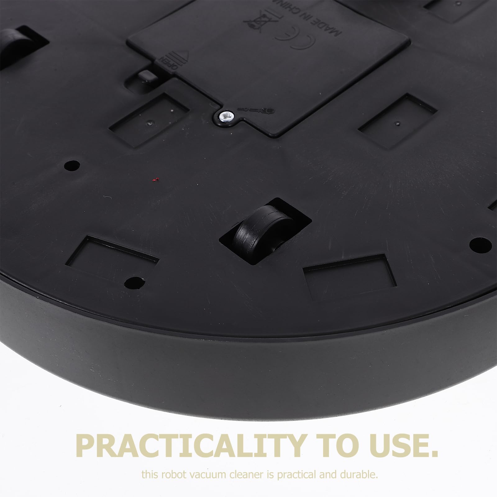 Balacoo Kids Toy Vacuum Cleaner - Electric Cleaning Robot with Automatic Catcher, 23CM Pretend Play Toy for Toddlers (Black) | Fun Pretend House Cleaning Game for Boys & Girls