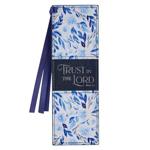 White & Blue Floral/Trust in the Lord