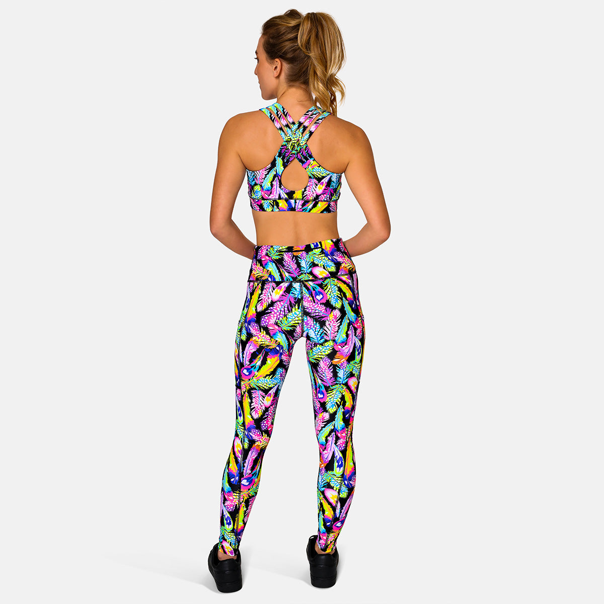 Feather Frenzy Leggings - Stylish Women's Printed Yoga Pants for Workout & Lounge | Perfect for Yoga, Gym, and Casual Wear