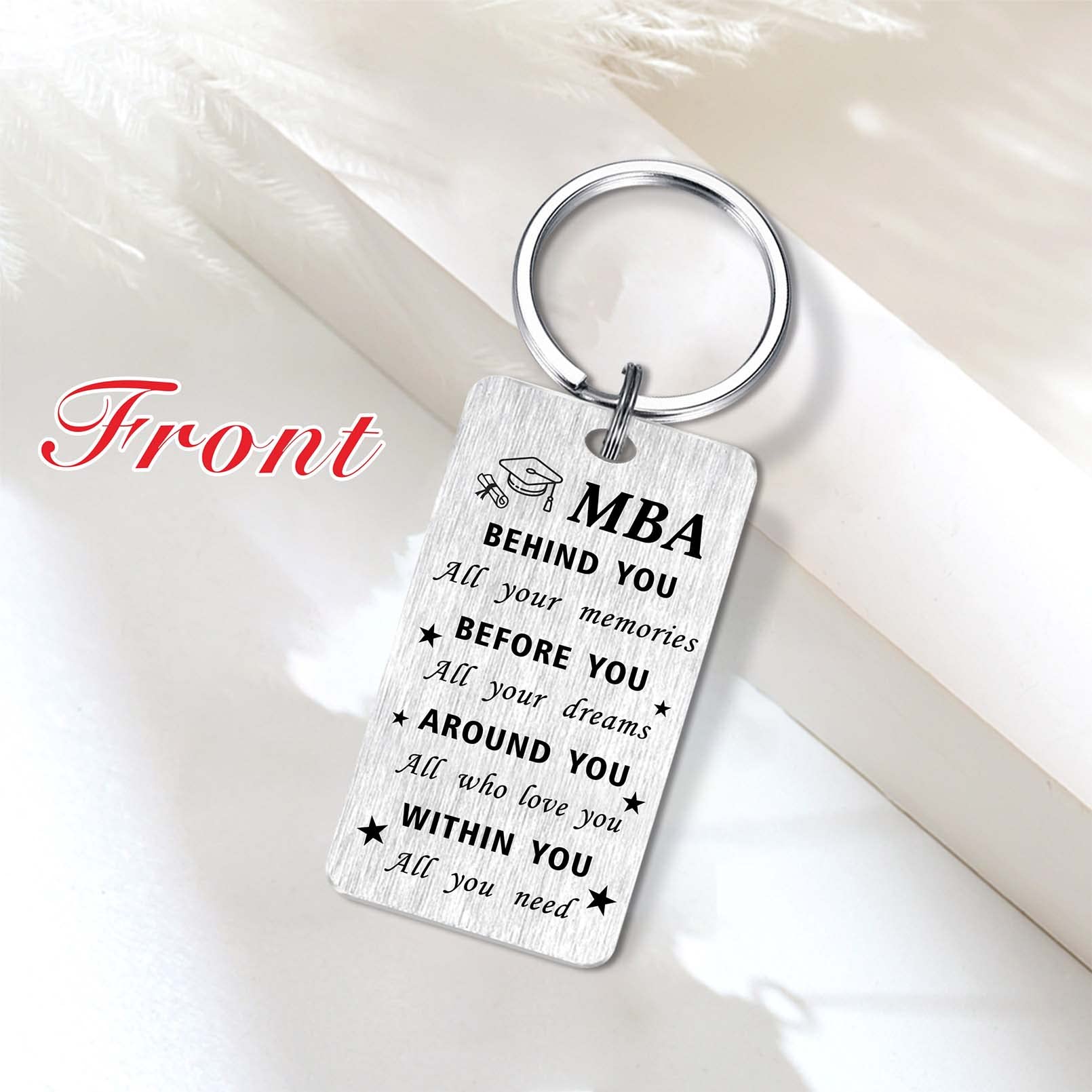 Class of 2025 Graduation Keychain - Personalized Behind You All Your Memories Gift for High School & College Graduates - Perfect Graduation Party Favors, Senior Gifts & Commencement Souvenirs