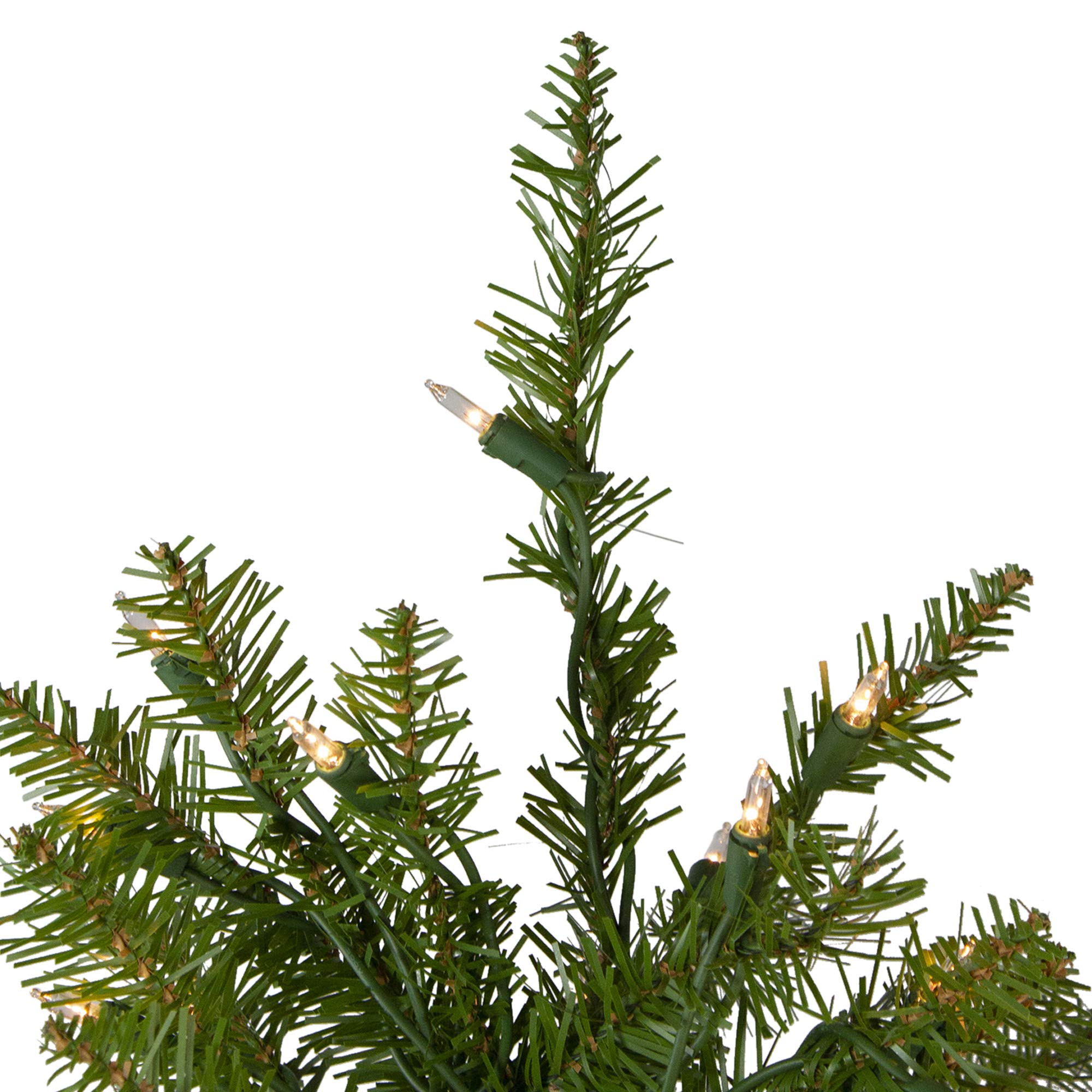 4' Pre-Lit Northern Pine Full Artificial Christmas Tree with Clear Lights - Perfect for Small Spaces, Apartments & Holiday Decorations