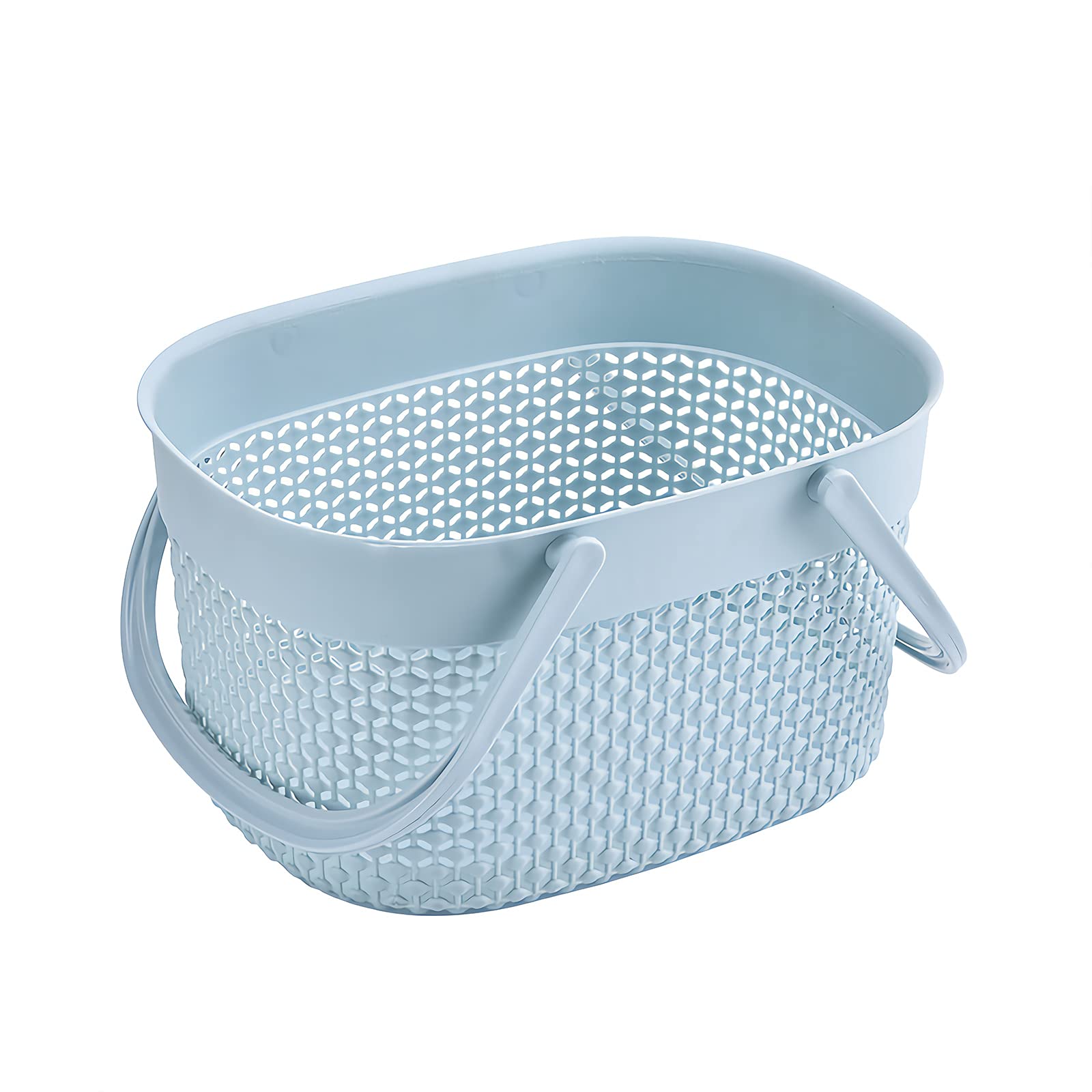 2 Pack Plastic Shower Caddy Basket with Handles - Portable Bathroom Organizer for College Dorm, Camping & Gym - Blue Toiletry Storage Bin for Shower Essentials, Kitchen Supplies & Travel Accessories - Perfect for Small Space Organization & On-the-Go Lifestyle