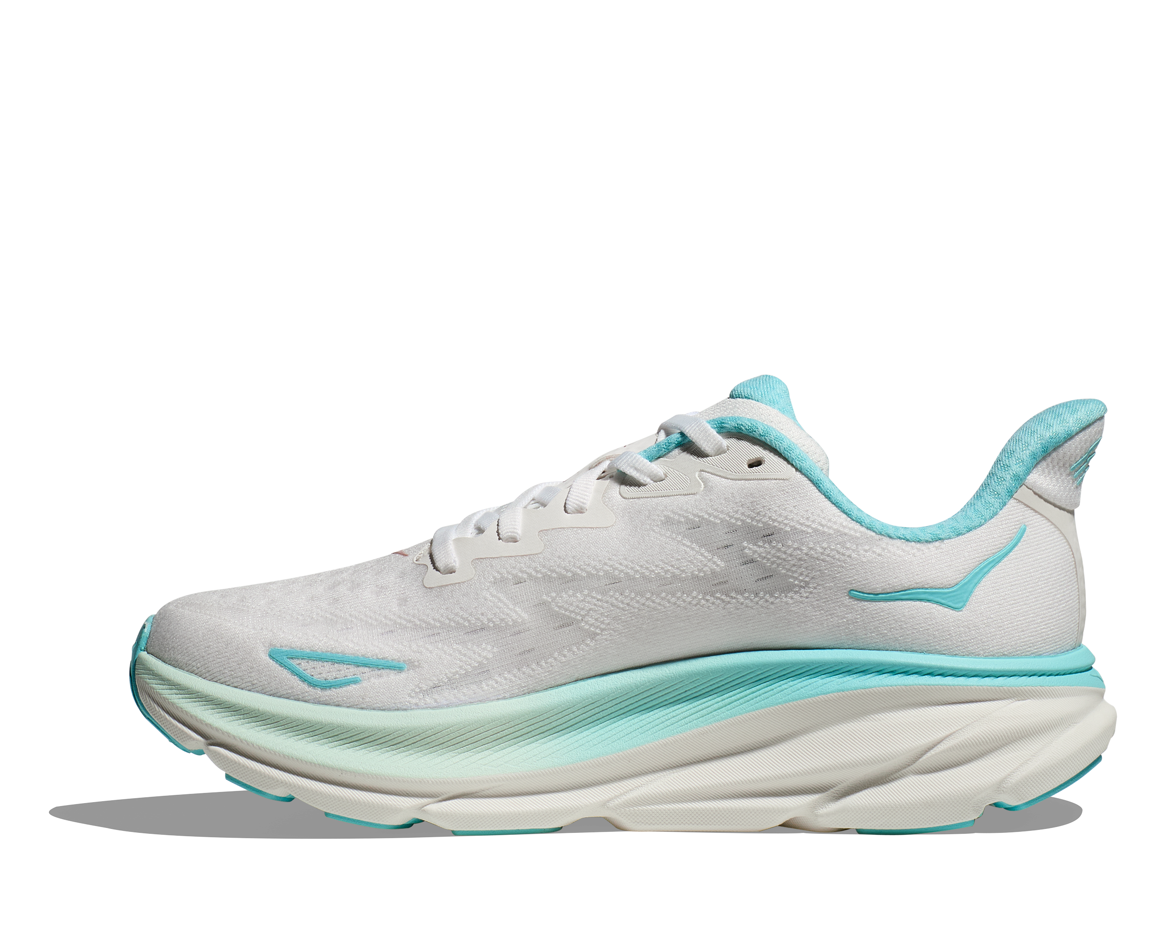 HOKA Women's Clifton 9 Running Shoes - Frost/Rose Gold - Lightweight Cushioned Sneakers for Road Running, Jogging & Everyday Wear