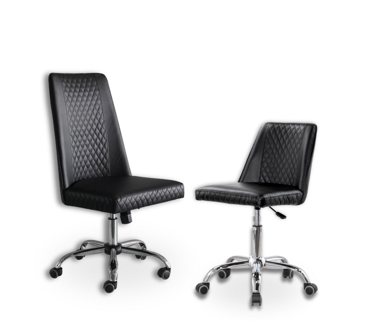 Ergonomic Estelle Customer Chair & Adjustable Technician Stool Set for Salon, Spa, and Beauty Clinics - Comfortable Seating Solution for Hair Stylists, Nail Technicians & Clients