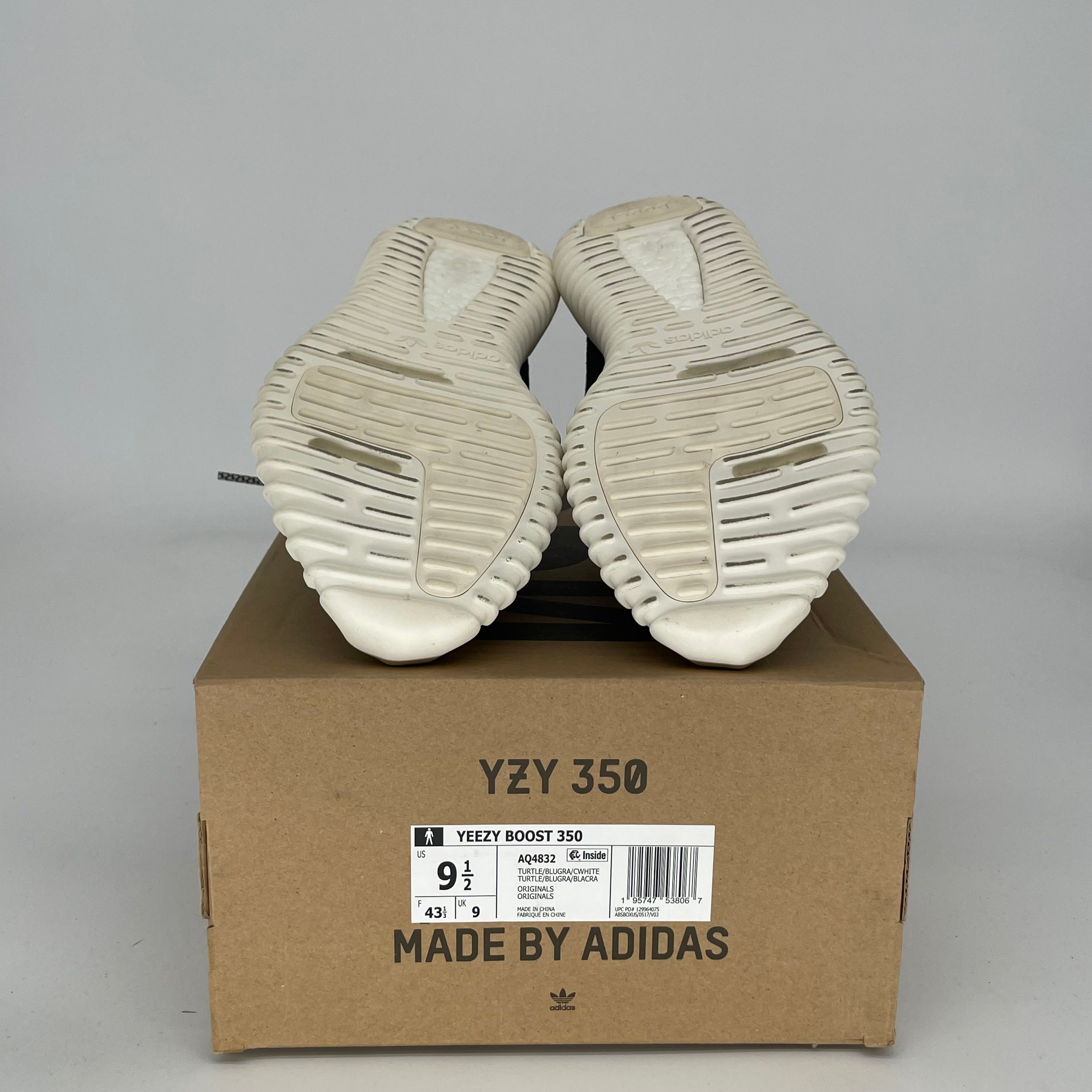 Adidas Yeezy Boost 350 V2 Turtle Dove Sneakers - Men's Size 9.5 (AQ4832) | Comfortable Running Shoes for Casual Wear & Gym Workouts