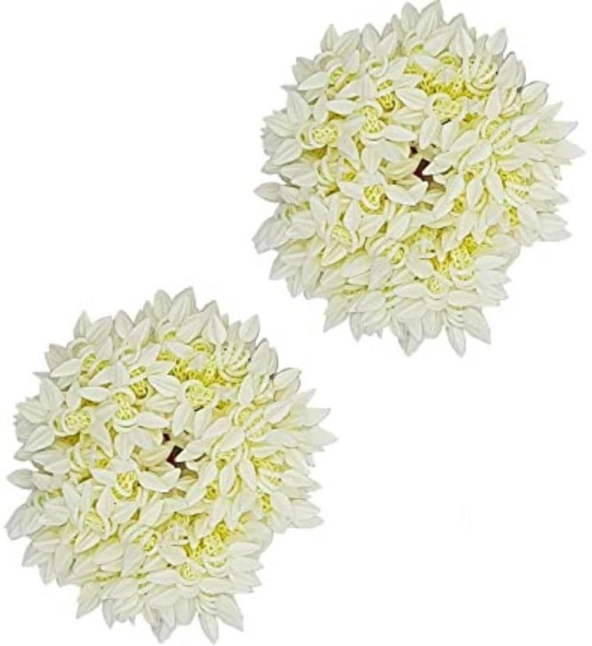 Artificial Gajra Hair Bun Flower - Elegant Bridal Hair Accessory for Weddings, Parties & Festivals - 1 Piece