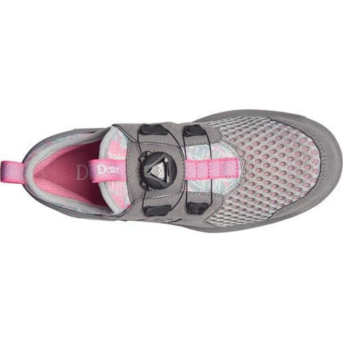 Dexter Women's DexLite Pro BOA Bowling Shoes - Grey/Pink Right Hand - Lightweight Comfort for Competitive & League Bowling