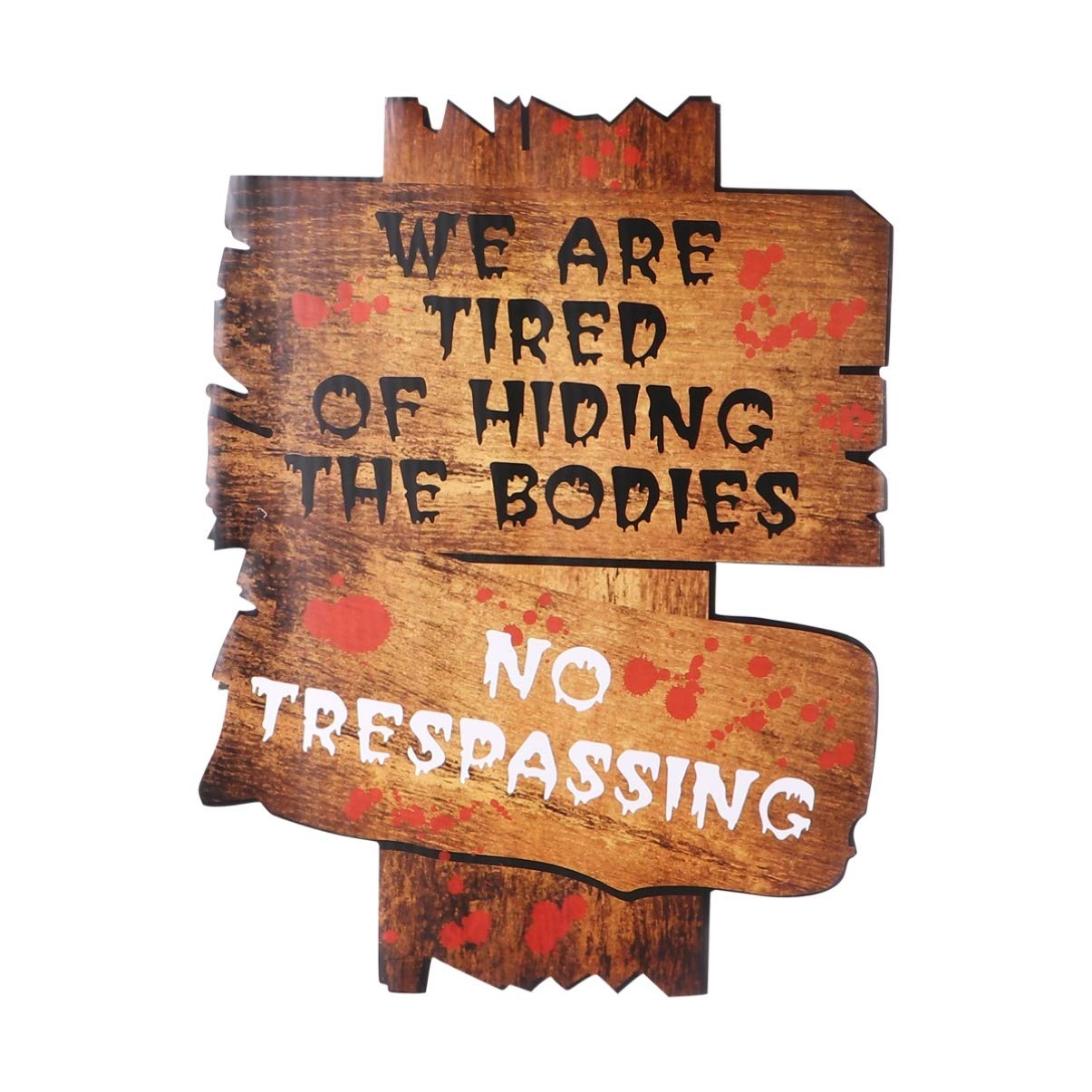 Kisangel Halloween Decorations - 1PC Scary Zombie Vampire Grave Yard Stake Sign for Outdoor Party, Beware Props & Vintage Home Ornaments - Perfect for Halloween Party, Haunted House, and Spooky Yard Decor