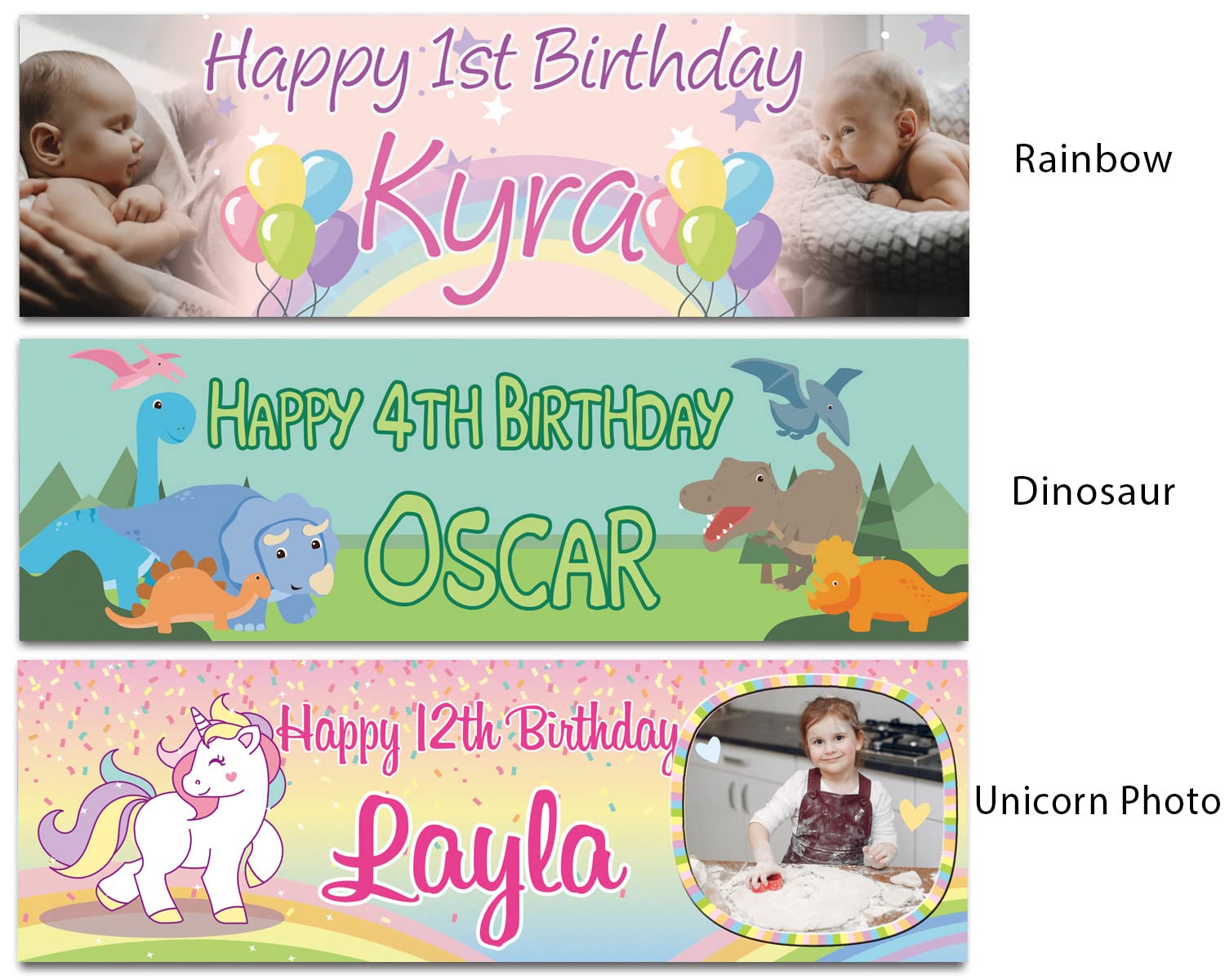 Custom Photo Birthday Banner for Men - Blue Party Decoration with Balloons for 18th 20th 30th 40th 50th Birthday Celebrations | Perfect for Anniversaries, Milestone Parties & Gift Giving