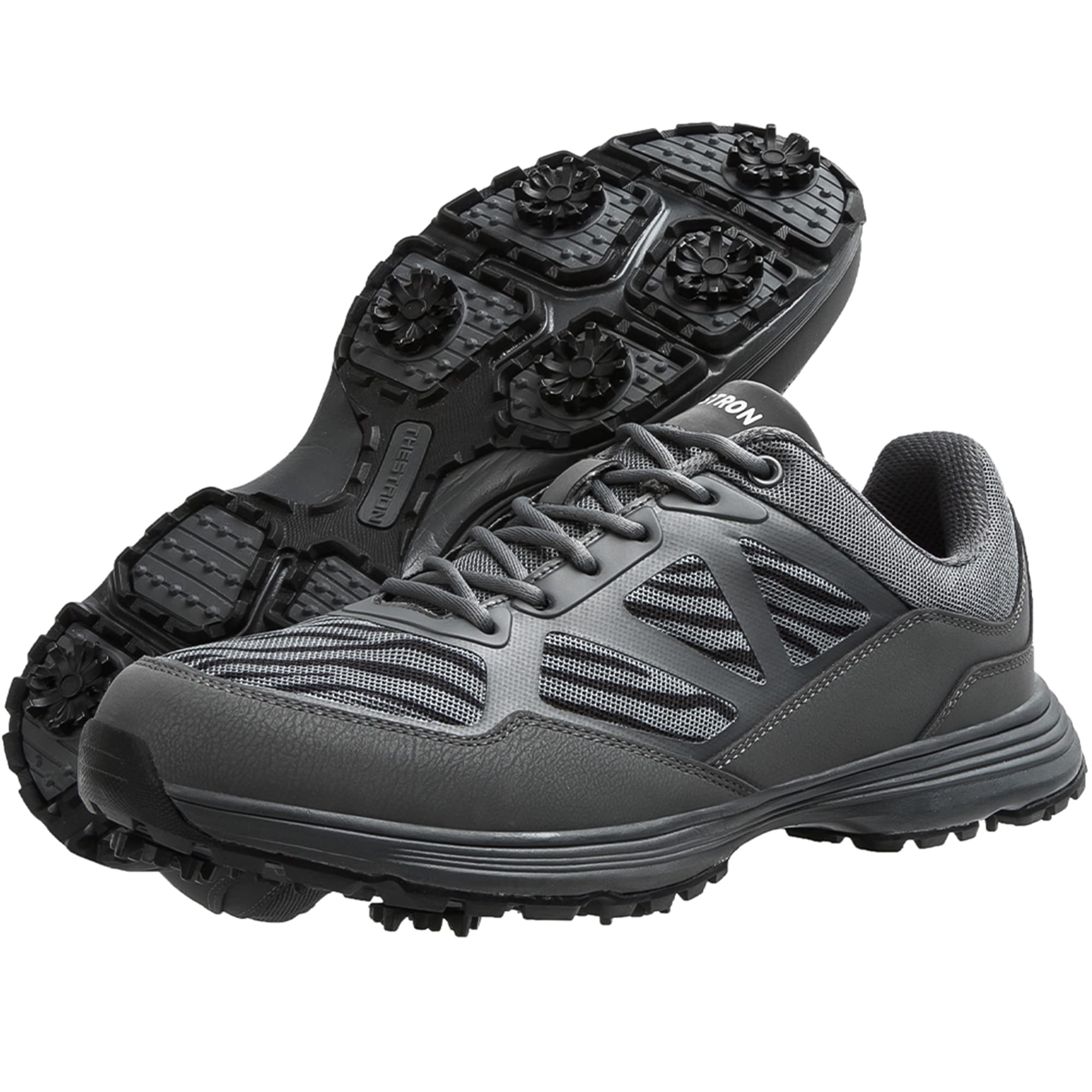 **Waterproof Spiked Golf Shoes for Men - Lightweight Breathable Sneakers for Professional & Outdoor Sports - Large Size D7 | Perfect for Golfing, Walking & Casual Wear**