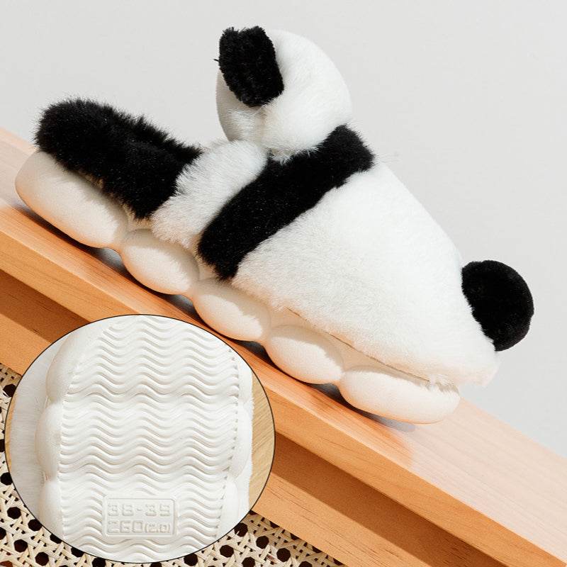 Adorable Panda Plush Slippers for Women & Men - Cozy Indoor House Shoes with Non-Slip Sole - Perfect for Winter, Home, Lounge & Gift Giving