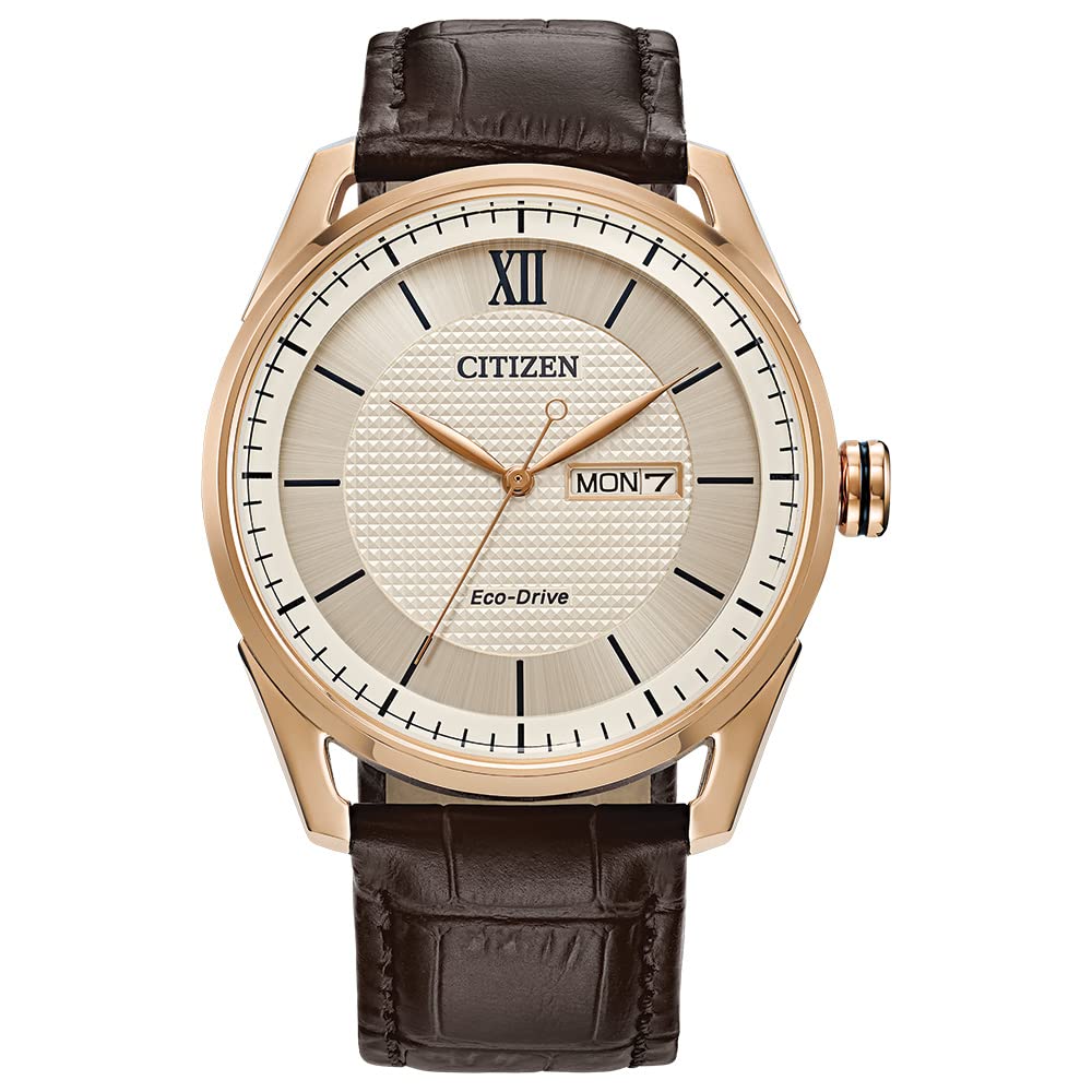 Citizen Men's Eco-Drive Stainless Steel Watch with Day-Date Display - Waterproof Dress Watch for Business & Formal Occasions