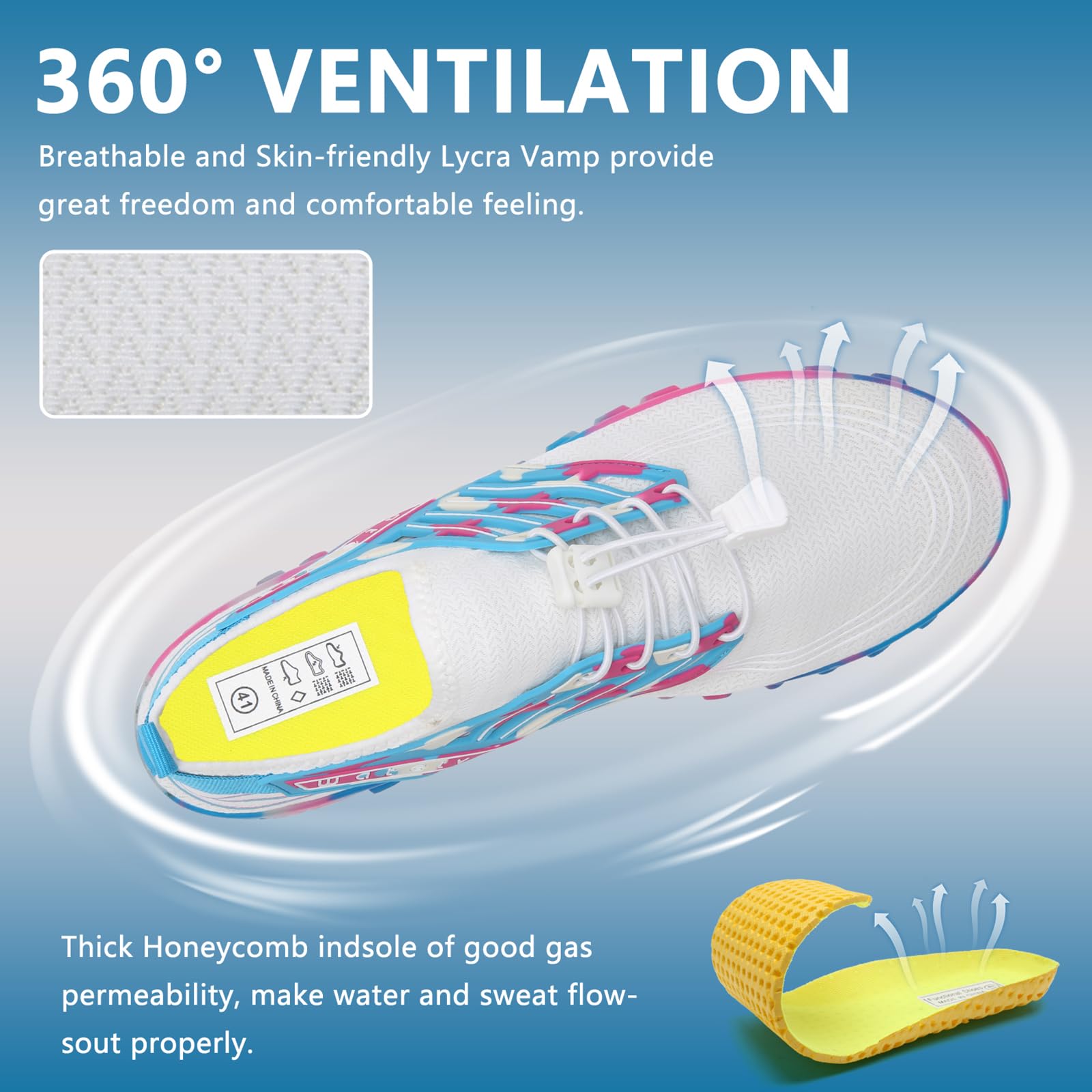 WateLves Water Shoes for Men & Women - Barefoot Beach Swim Shoes, Quick-Dry Aqua Socks for Surfing, Yoga, Water Aerobics & Pool Activities - Perfect for Beach, Swimming & Water Sports