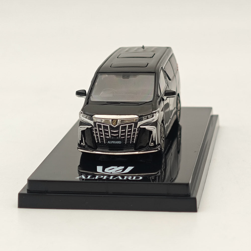 1/64 Scale Hobby Japan Toyota Alphard Customized Version with Sunroof - Black Diecast Car Model - Perfect for Collectors, Display, and Toy Car Enthusiasts