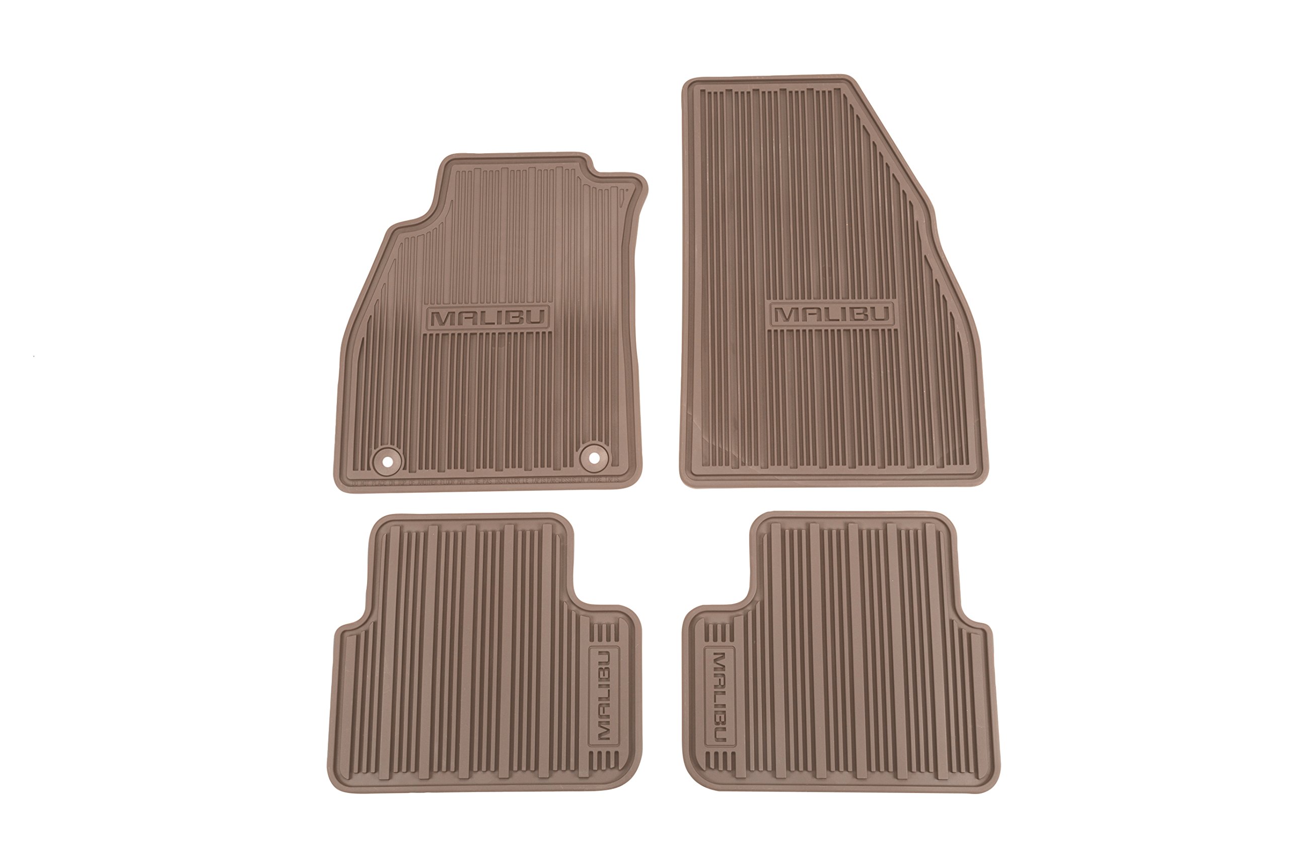 GM Accessories 23234676 All-Weather Front & Rear Floor Mats for Cars, Trucks & SUVs - Cocoa Color - Perfect for Rain, Snow & Mud Protection