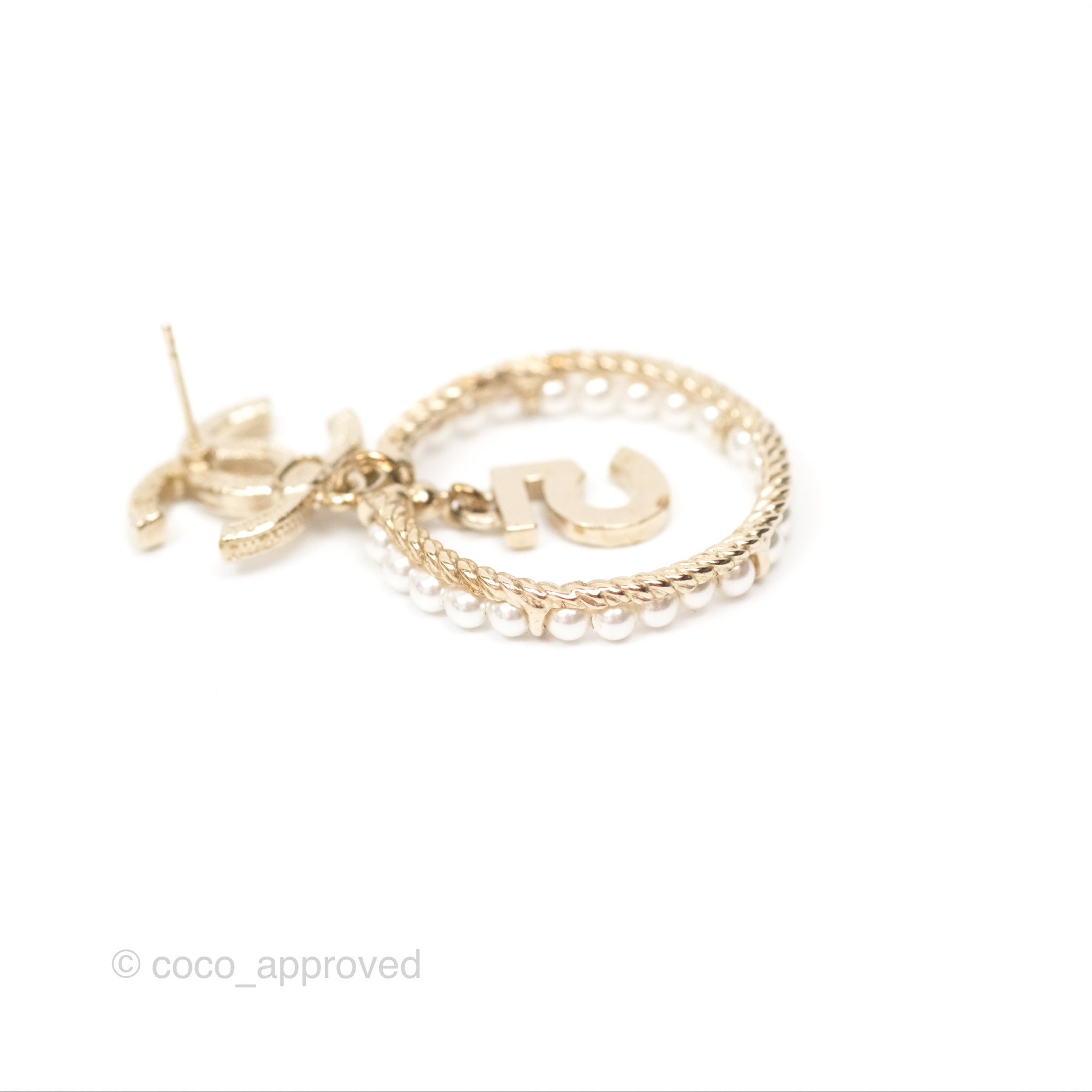 Chanel CC Crystal Pearl Ring & No.5 Drop Earrings 20C - Luxury Fashion Jewelry for Women, Perfect for Parties, Weddings & Special Occasions