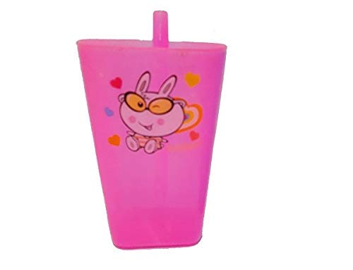 Aatira Insulated Glass Cup with Straw - BPA-Free Kids Water Bottle for Milk, Juice & Water - Leak-Proof Spill-Proof Design - Perfect for School, Travel & Outdoor Activities - Pink (Boys & Girls)