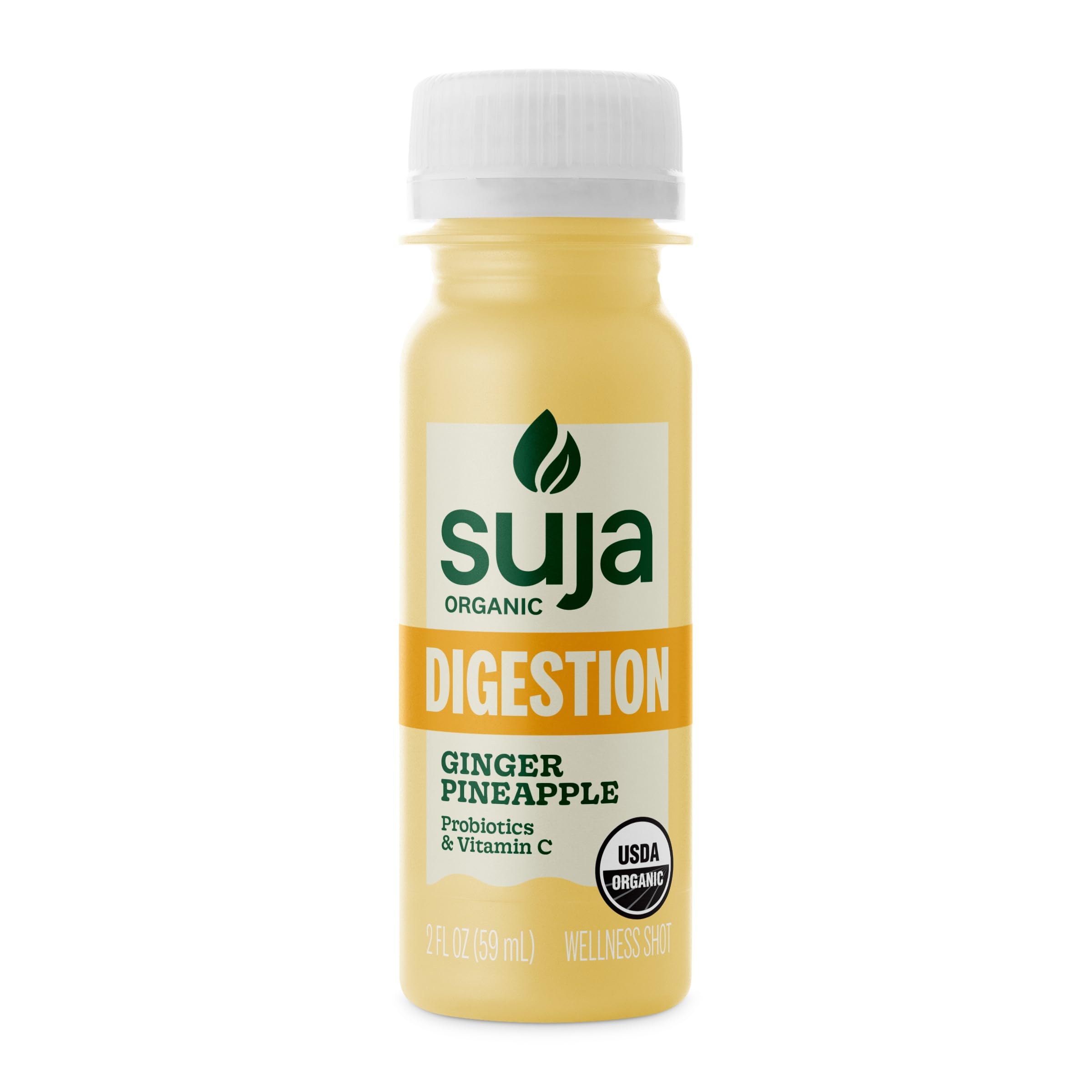 Organic Digestion Shot with Ginger & Apple Cider Vinegar - Immunity Booster & Digestive Aid | Cold-Pressed Juice with Live Probiotics | Plant-Based, Gluten-Free Functional Shots for Gut Health & Wellness | Perfect for Travel, Workouts & Daily Detox