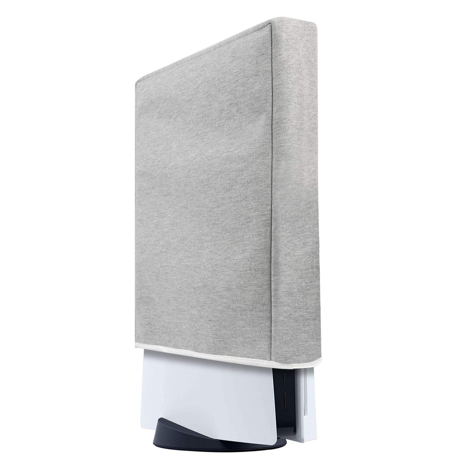 PS5 Console Dust Cover - Custom Designed for Playstation 5 Disc & Digital Edition - Thick Cotton Protector with Precision Cut & Easy Cable Access - Perfect for Gaming Setup & Console Protection