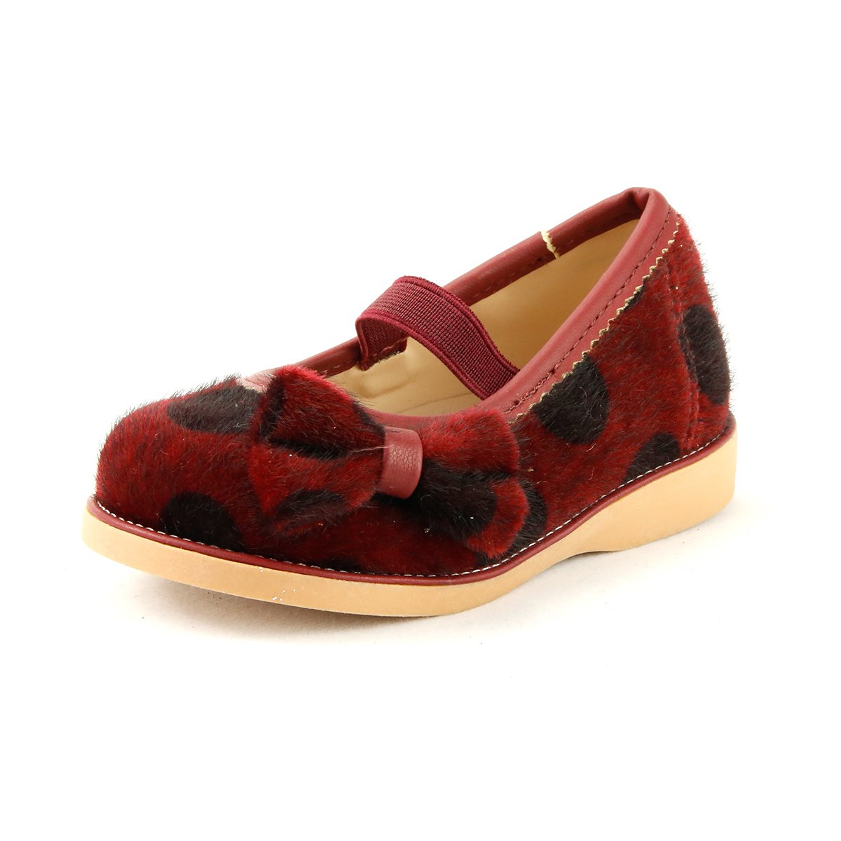 Polka Dot Mary Jane Flat Shoes for Girls - The Doll Maker Furskin Collection | Cute & Comfortable School Shoes, Party Footwear, and Everyday Wear