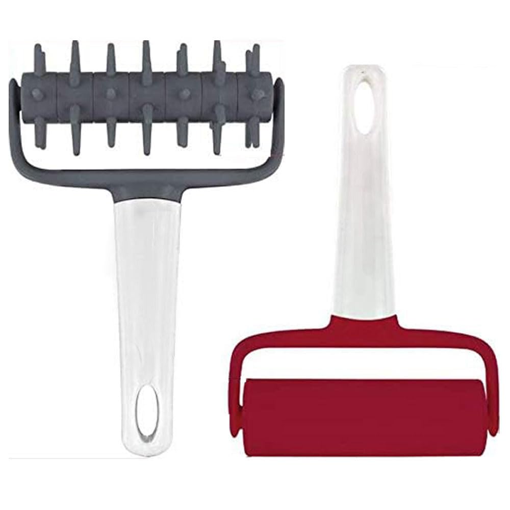 Dough Roller for Pizza Making - Professional Pizza Dough Docker Tool with Blistering Killer | Perfect for Home Baking, Restaurant Use & Italian Cooking