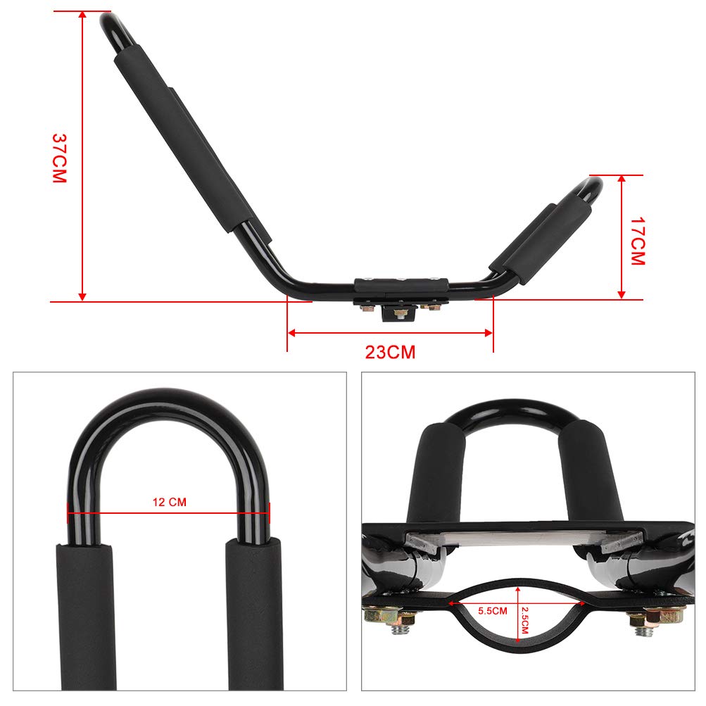 ECCPP Aluminum Roof Rack Cross Bars with Kayak Carrier Set - Compatible with Ford Explorer 2016-2019 Models - 2x Roof Rack Bars + 4x J-Bar Kayak Rack - Heavy Duty Cargo Carrier for SUVs - Perfect for Road Trips, Camping & Outdoor Adventures