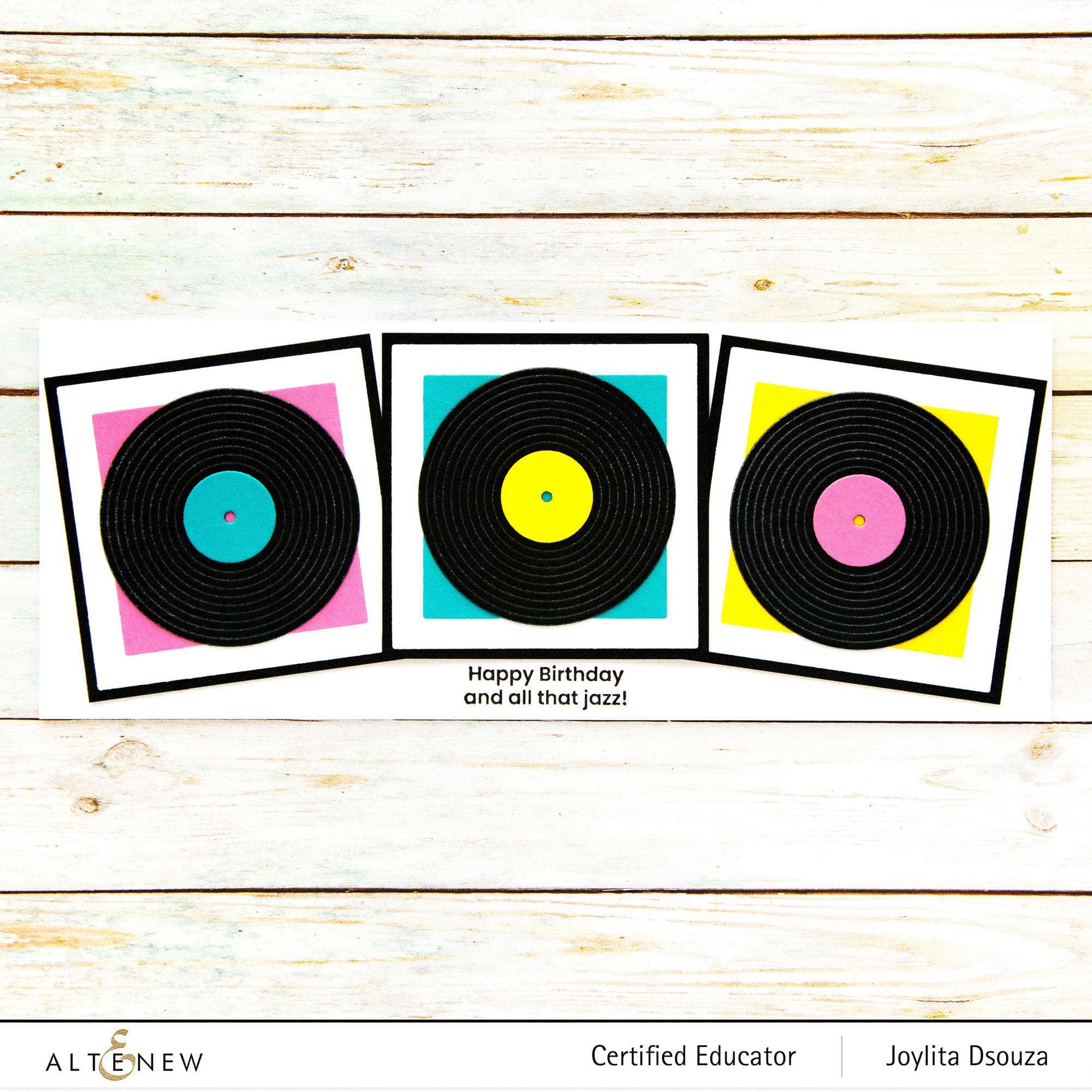 Mini Delight Vinyl Style Stamp & Die Set for Card Making, Scrapbooking, and DIY Crafts - Perfect for Handmade Greeting Cards and Paper Projects