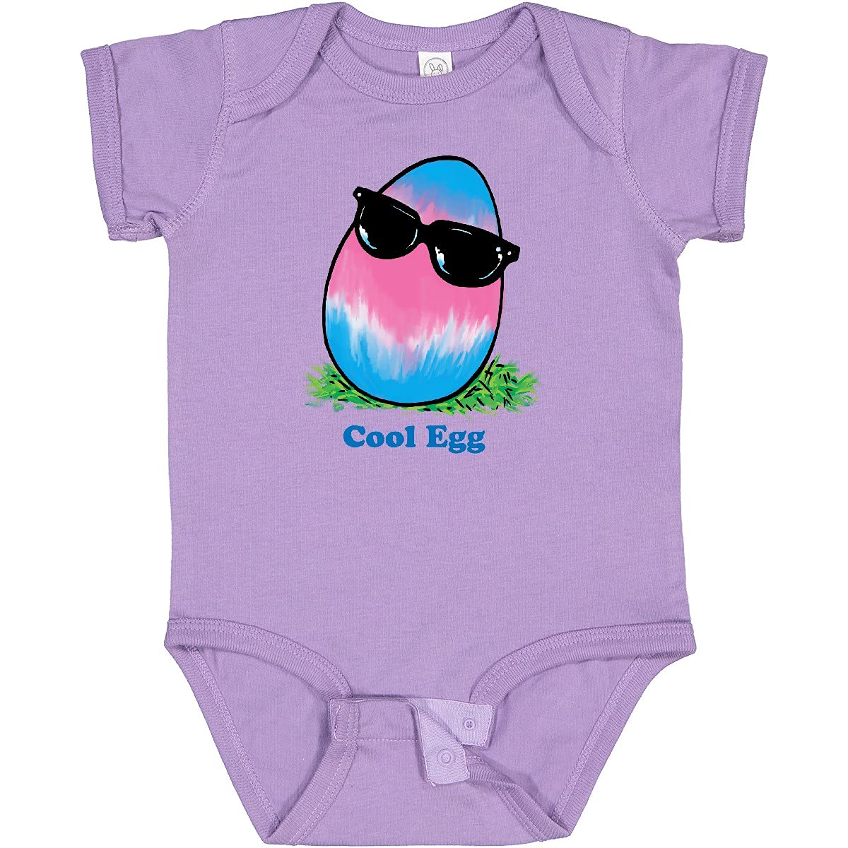 Inktastic Easter Pink and Blue Cool Egg with Sunglasses Baby Bodysuit - Cute Easter Outfit for Infants & Toddlers - Perfect for Easter Photos, Family Gatherings & Holiday Celebrations