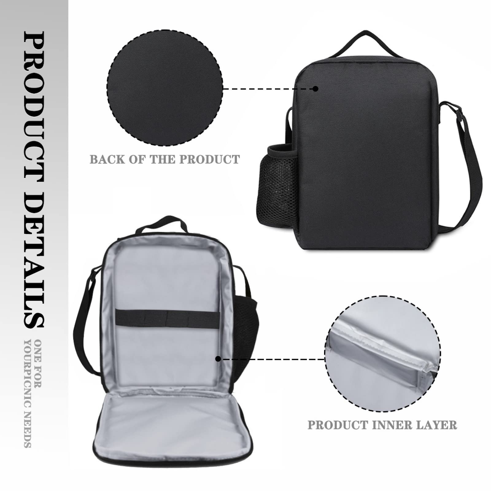 Custom Backpack and Lunch Box Set - Personalized Photo Bookbag with Insulated Lunch Bag for Men & Women - Perfect for School, Work, Travel & Outdoor Activities