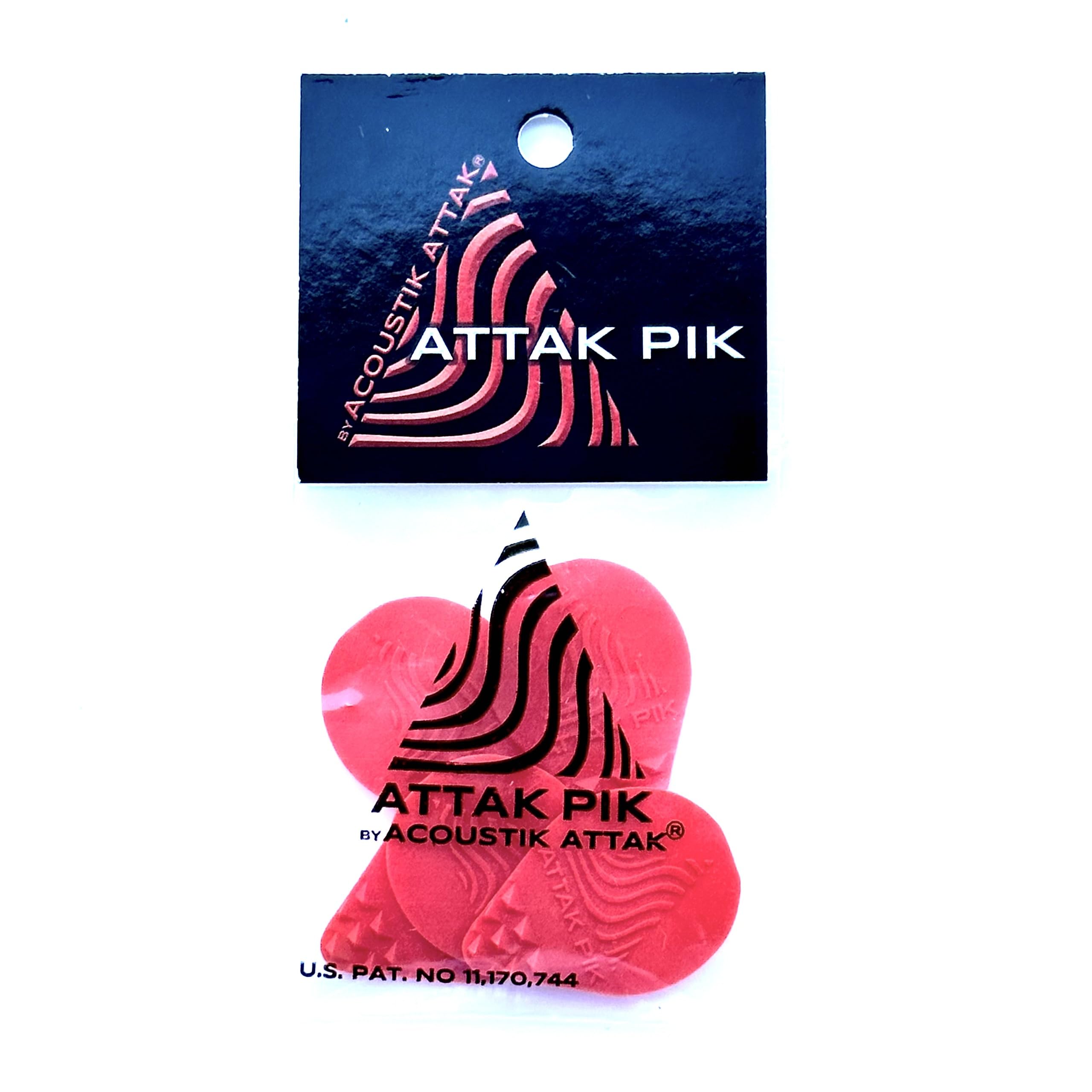 Acoustik Attak Structured Guitar Picks - Medium Thickness for Unique Tone (10 Pack) | Perfect for Rock, Blues & Acoustic Performances