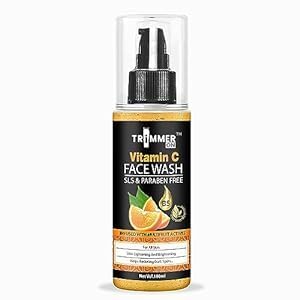 TRIMMON Vitamin C Brightening Face Wash for Men & Women - Fades Dark Spots, Reduces Hyperpigmentation, Repairs Skin (100ml) | Best for Glowing Skin & Daily Skincare Routine