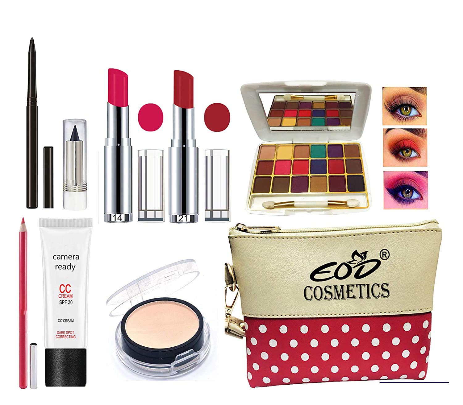 Premium 9-Piece Makeup Kit for Women - Complete Cosmetic Set with Pouch | Perfect for Travel, Gifting & Everyday Beauty Routine (Eod A66 Collection)