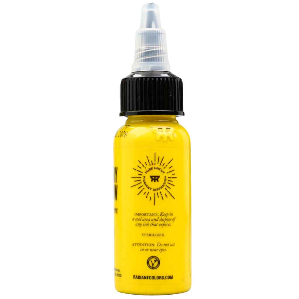 Vibrant Canary Yellow Tattoo Ink - 1 oz Bottle for Professional & DIY Tattoo Artists | Bright Long-Lasting Pigment for Sleeves, Small Designs & Cosmetic Tattoos
