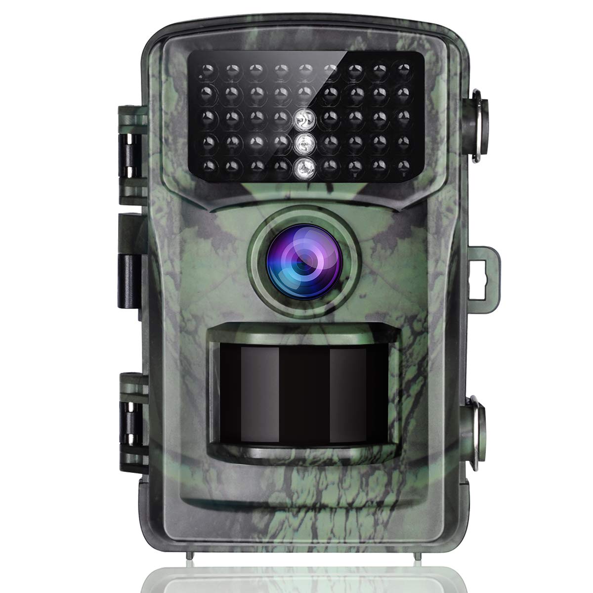**1080P 16MP Trail Camera with 120° Wide-Angle & 0.2s Trigger Speed - IP56 Waterproof Hunting Camera for Wildlife Monitoring, Night Vision, Outdoor Security & Home Surveillance (Grey Green)**