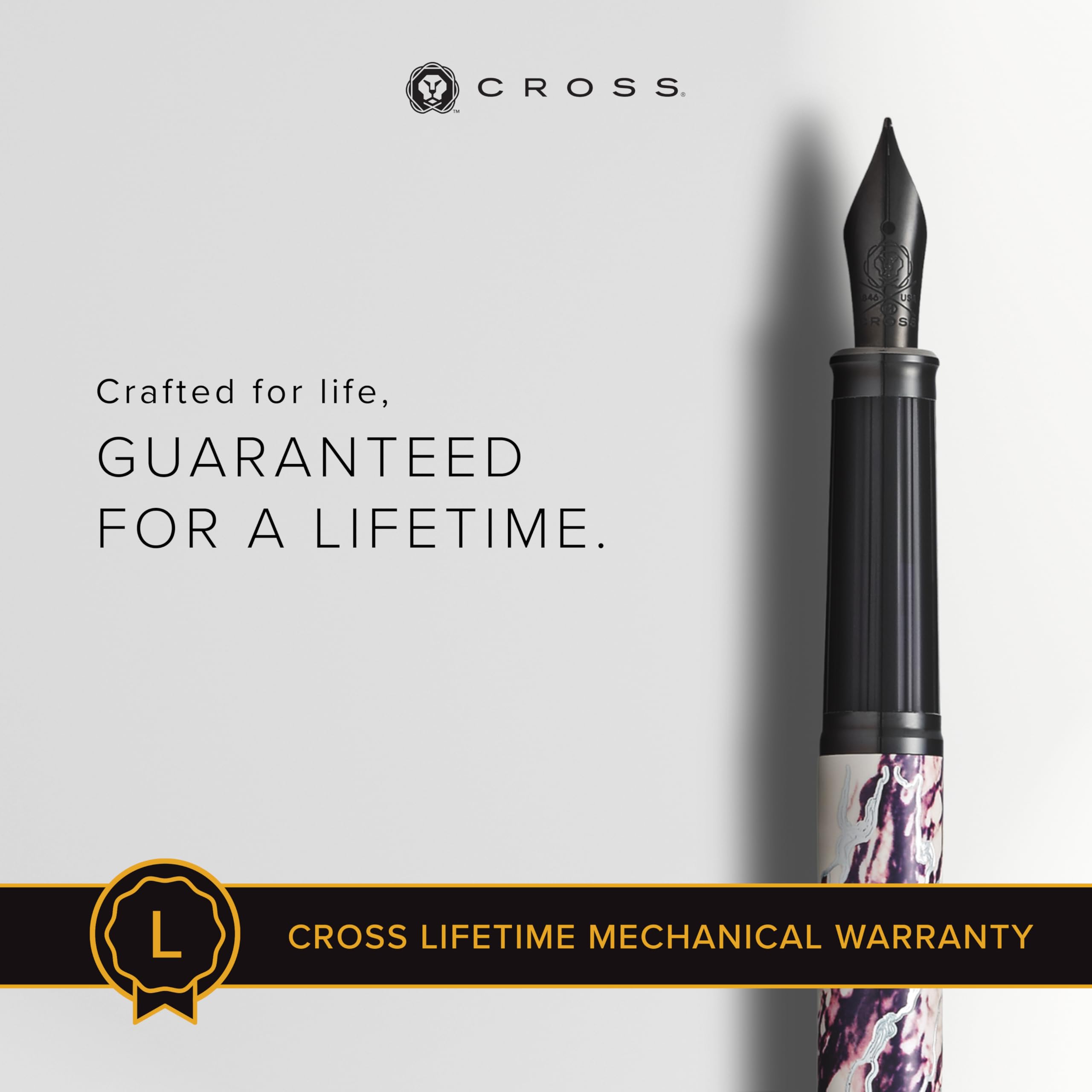 Premium Cross Wanderlust Refillable Fountain Pen with Fine Nib - Luxury Writing Gift Set in Elegant Gift Box - Perfect for Journaling, Calligraphy & Professional Use