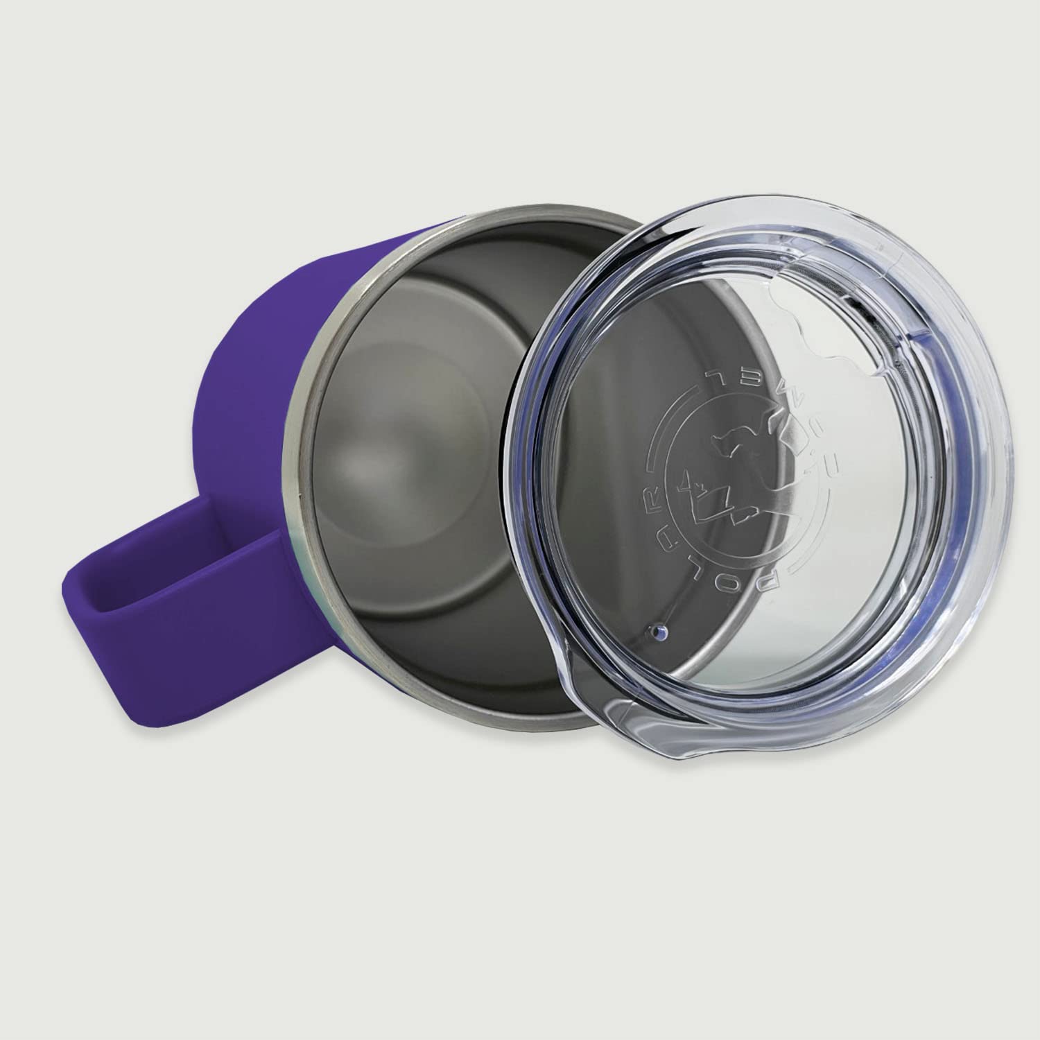 LaserGram 15oz Vacuum Insulated Stainless Steel Coffee Mug with Personalized Engraving - Cute Schnauzer Dog Design, Dark Purple - Keeps Drinks Hot/Cold for Hours - Perfect for Office, Travel, Camping & Gifts