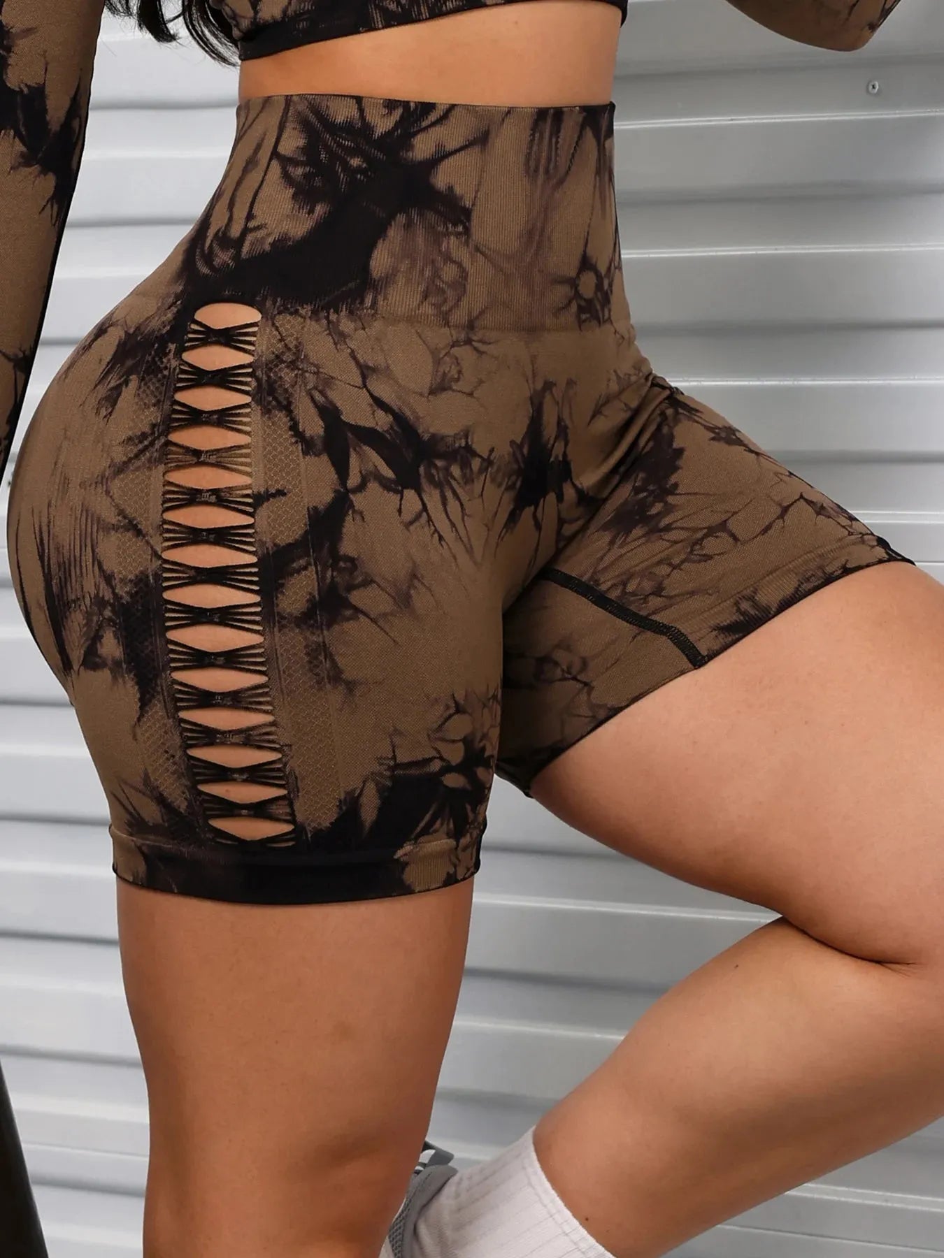 Sexy Tie-Dye Gym Shorts for Women - Seamless High Waisted Yoga Shorts with Butt Lifting Design, Breathable Workout Activewear | Perfect for Yoga, Gym, Running & Summer Outdoor Activities