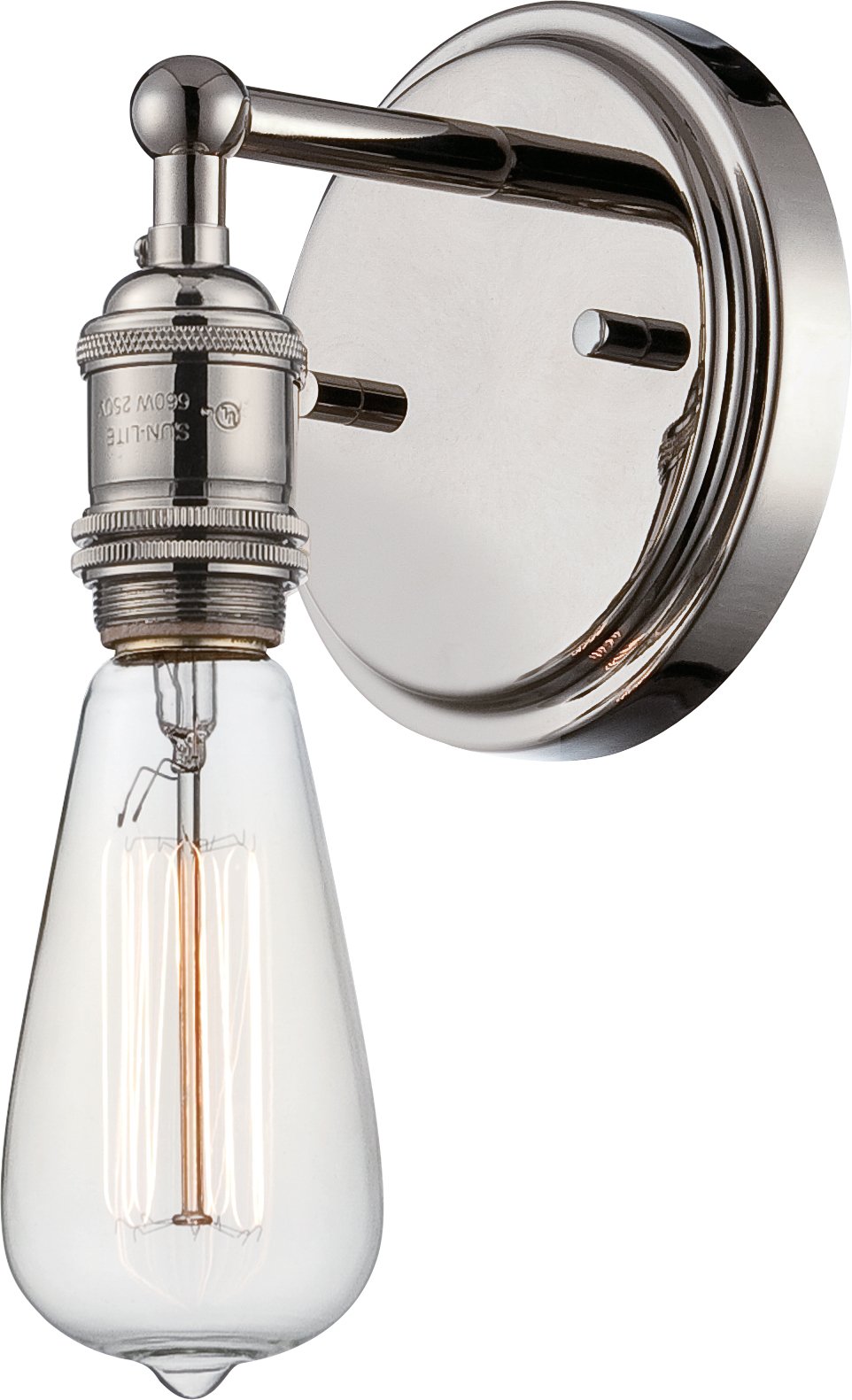 Vintage Incandescent One Light Wall Sconce - Polished Nickel Finish by Nuvo Lighting 60/5415 | Perfect for Bedroom, Hallway & Entryway Lighting Decor