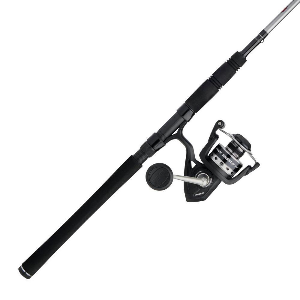Penn Pursuit IV Spinning Fishing Rod and Reel Combo - Lightweight Graphite Saltwater Freshwater Fishing Gear for Bass, Trout, Salmon - Perfect for Shoreline, Boat, and Kayak Fishing Adventures