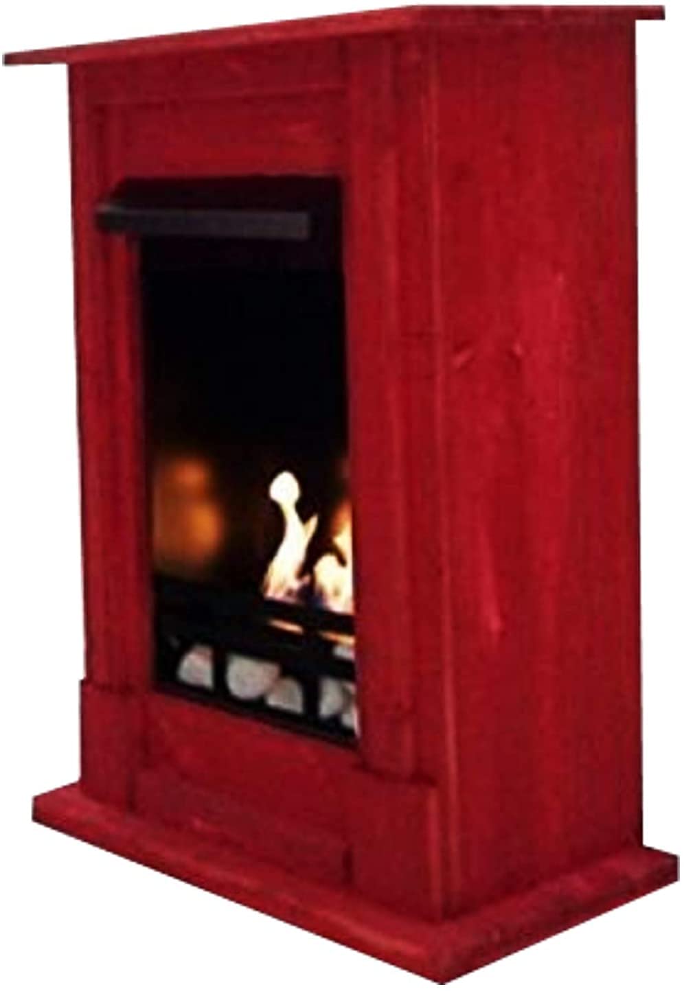 Madrid Deluxe Red Ethanol & Gel Chimenea - Indoor/Outdoor Fireplace for Patio, Garden, and Living Room Decor