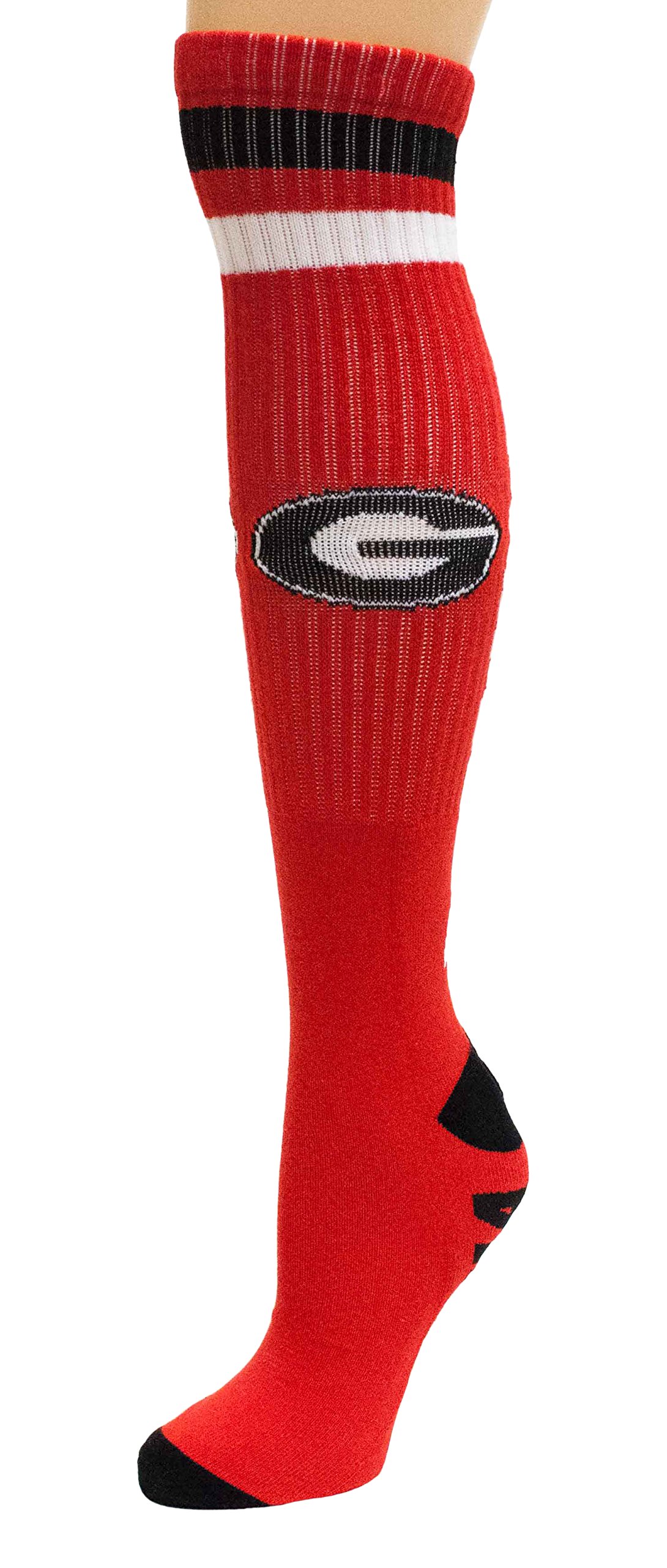 Georgia Tube Socks - Red Cotton Athletic Crew Socks for Men & Women - One Size Fits Most - Perfect for Running, Basketball, and Casual Wear