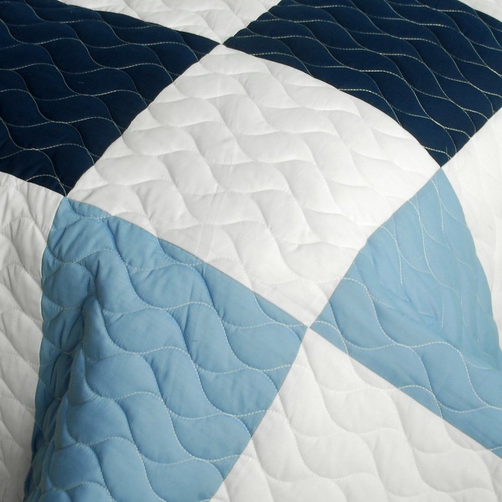 Sky Delusions 3-Piece Vermicelli Quilted Patchwork Bedding Set - Full/Queen Size - Cozy & Stylish for Bedroom Decor