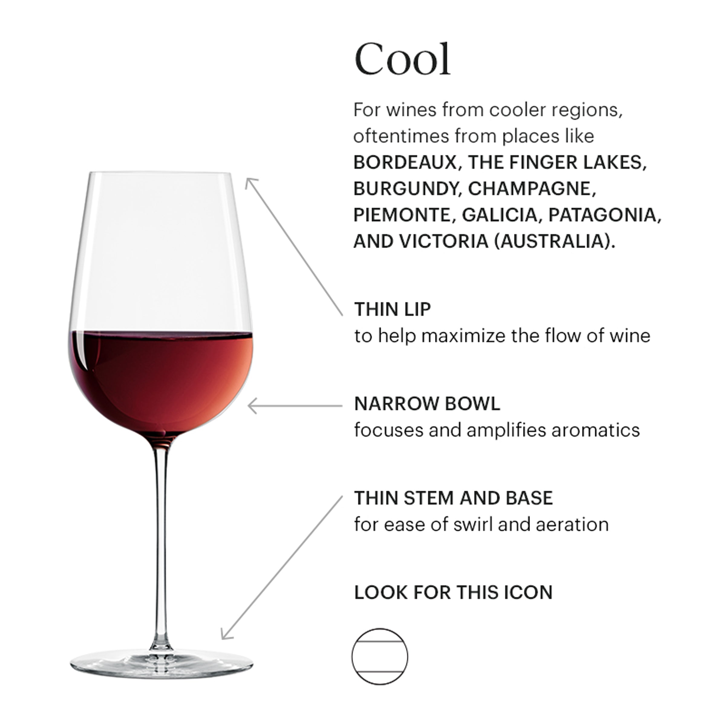 Premium Tuscany Signature Series Wine Glasses Set - Elegant Stemware for Warm & Cool Climate Wines - Perfect for Dinner Parties, Wine Tasting & Romantic Evenings