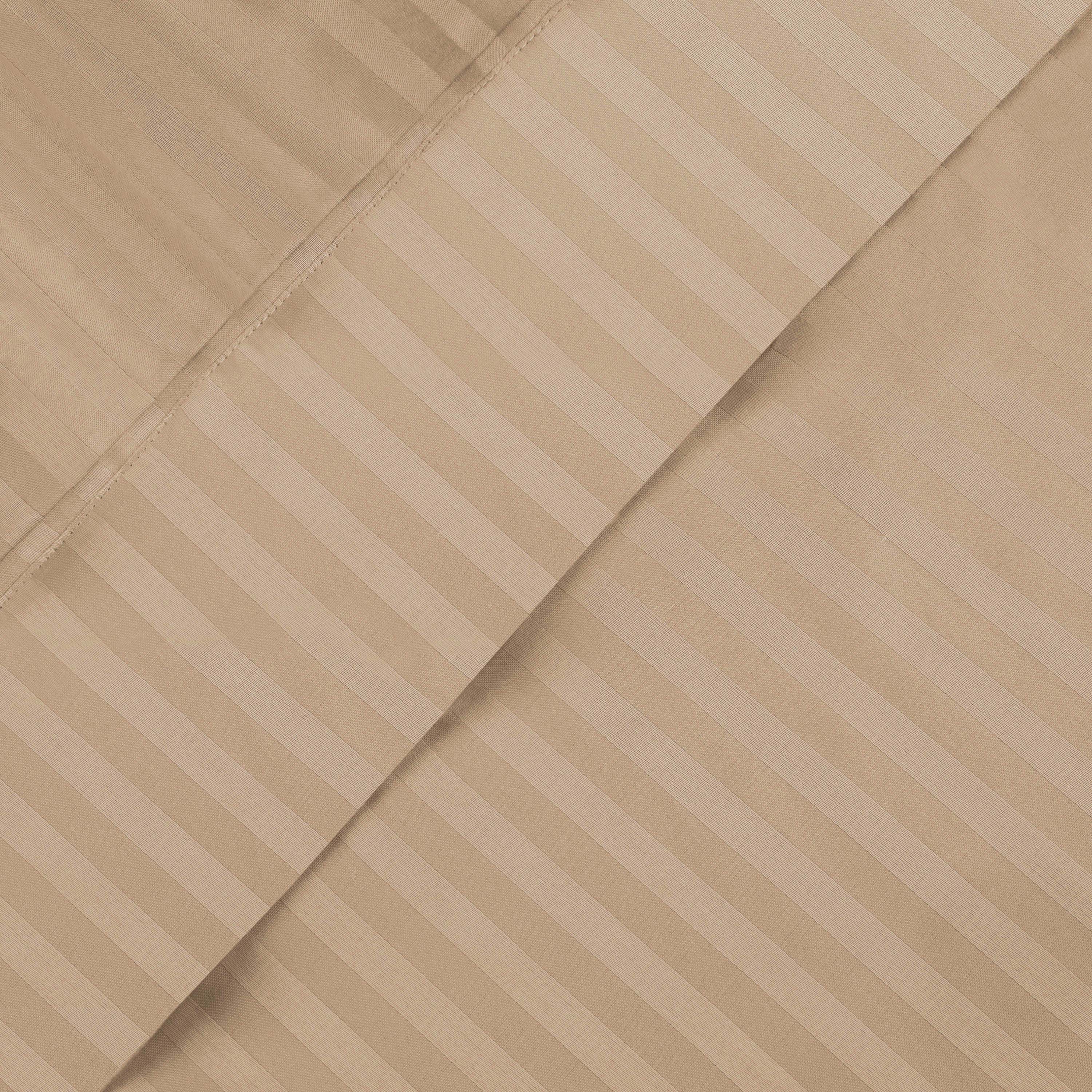 Premium 600 Thread Count Egyptian Cotton Sheet Set - Deep Pocket, Striped Design for Ultimate Comfort & Luxury - Perfect for Master Bedrooms & Guest Rooms