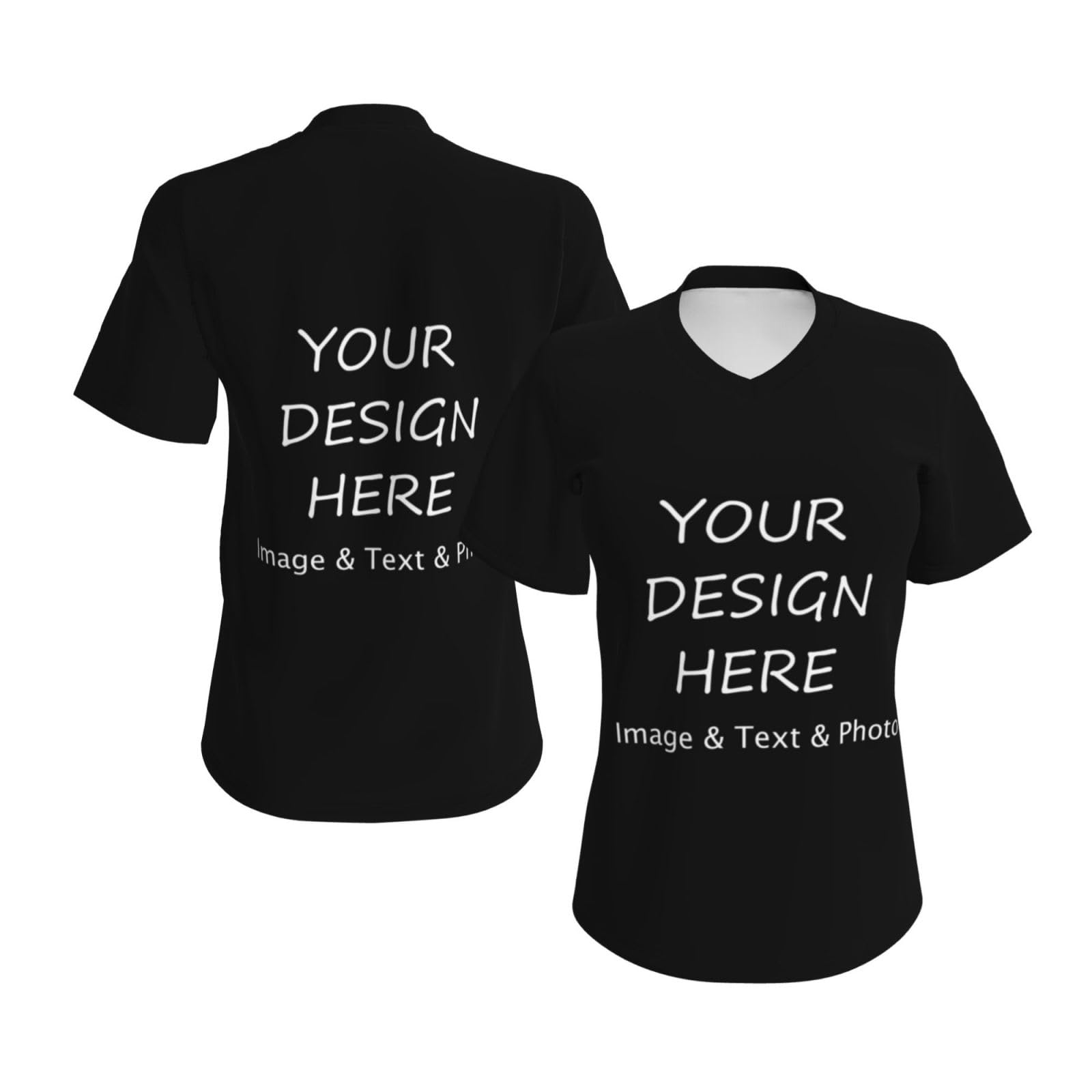 Custom Printed T-Shirts for Women - Personalized Photo/Text/Logo Tees - Unique Custom Gifts - 4-Sided Printing - Perfect for Birthdays, Anniversaries & Corporate Events