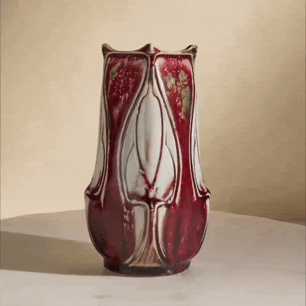 Pierre Adrien Dalpayrat Glazed Ceramic Vase - Handcrafted French Art Pottery, Elegant Home Decor for Living Room, Dining Table & Office Display