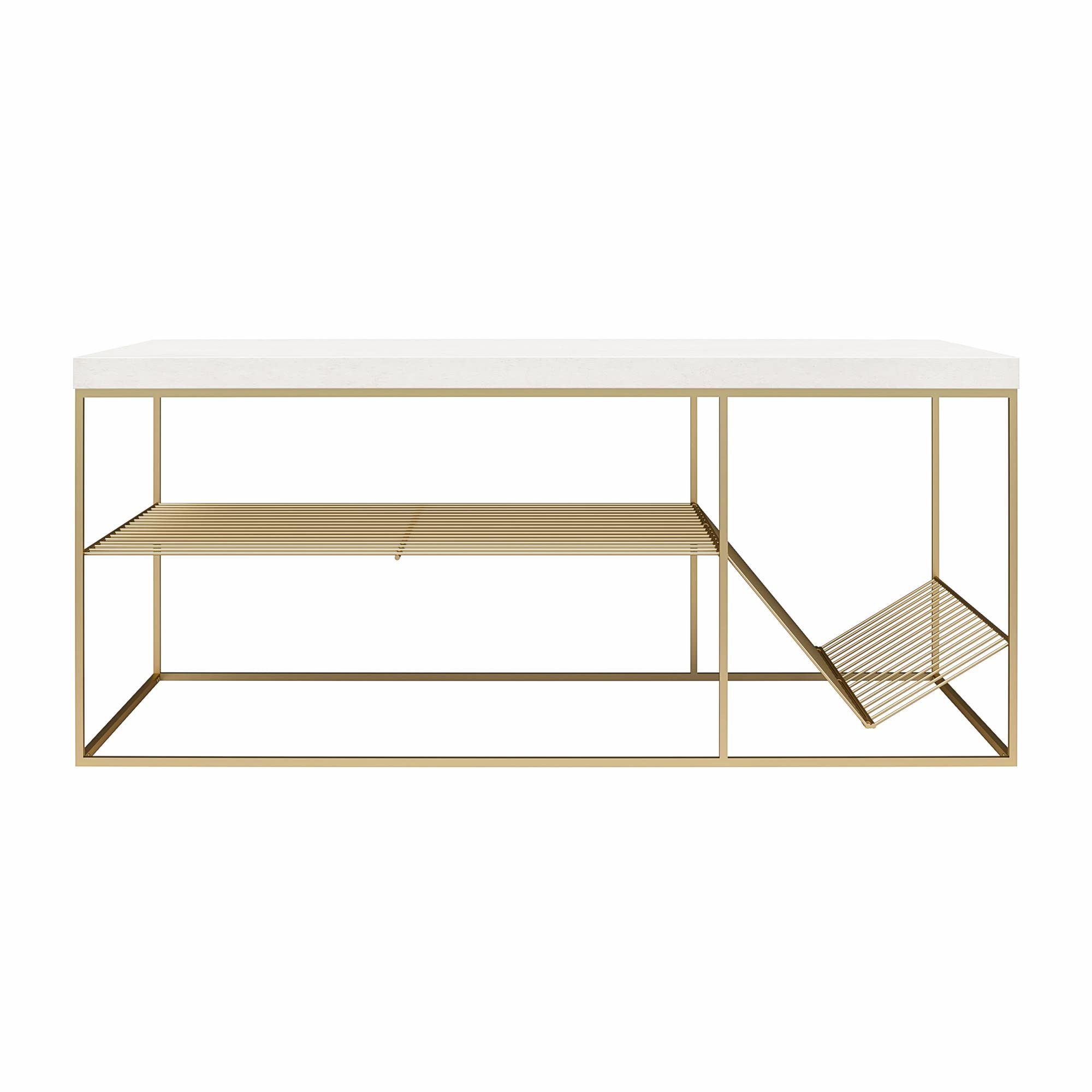 Stylish Mr. Kate Neely Plaster Coffee Table - Modern Living Room Centerpiece for Home Decor | Perfect for Small Spaces & Cozy Gatherings