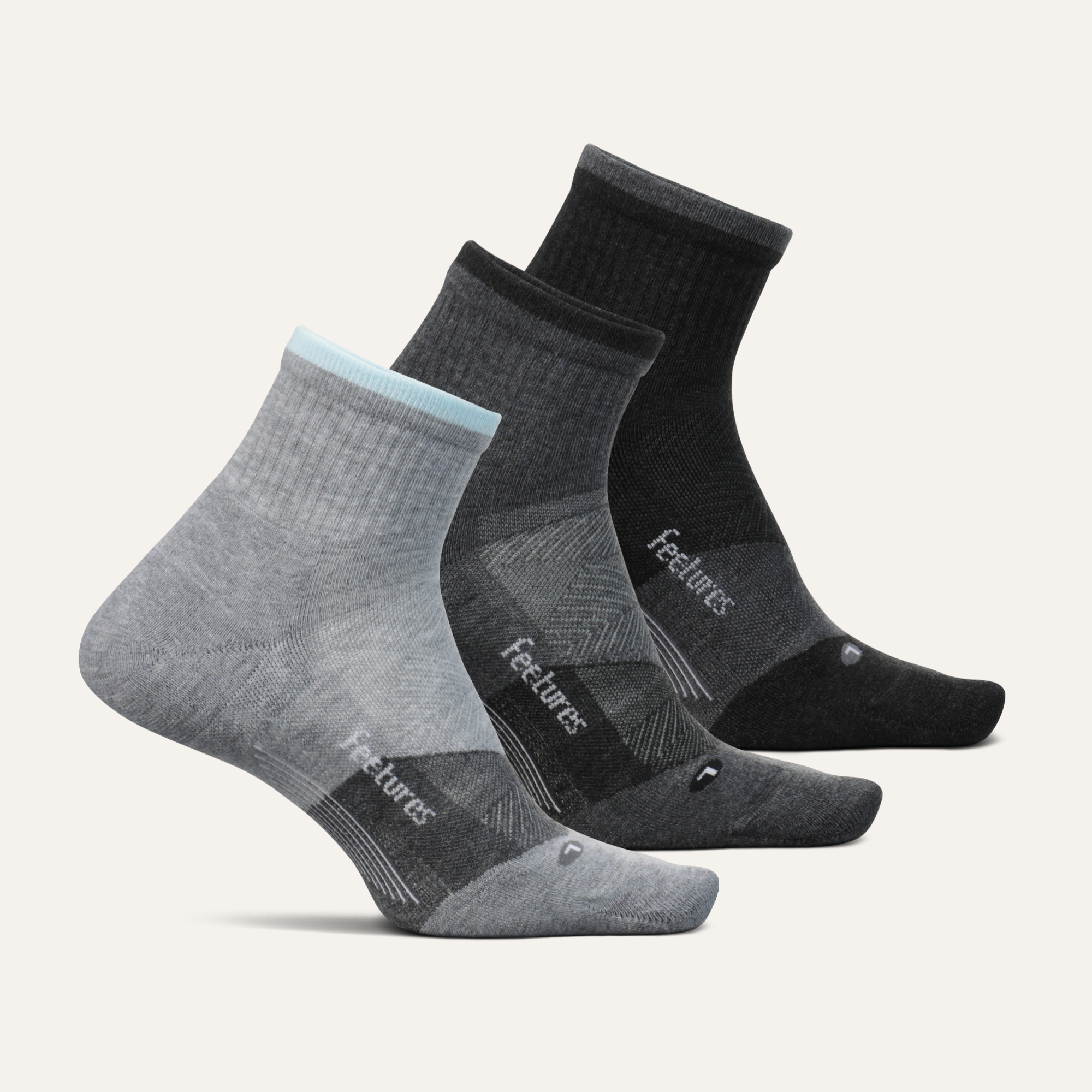 Trail Max Cushion Quarter Socks 3 Pack - Moisture Wicking & Breathable Hiking Socks for Men & Women - Perfect for Outdoor Adventures, Hiking, and Camping