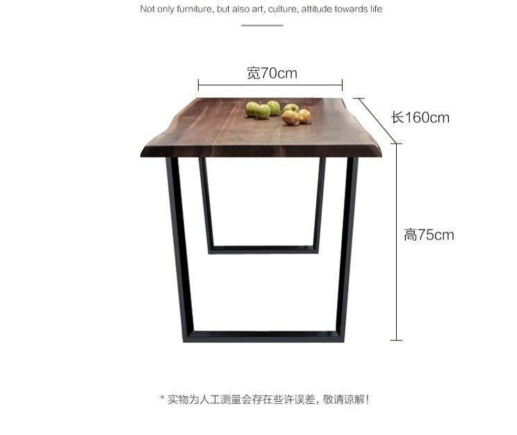 Jasper Live Edge Dining Table - Solid Wood, 4 Color Options - Perfect for Rustic, Farmhouse & Modern Dining Rooms