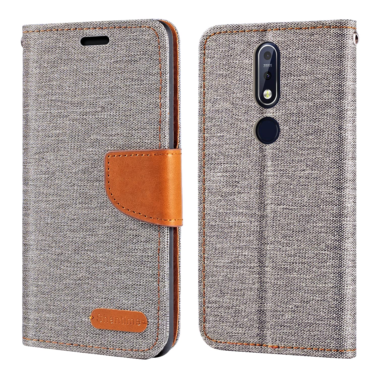Premium Nokia 7.1 Case - Oxford Leather Wallet Flip Cover with Magnetic Closure & Soft TPU Back | Slim Protective Phone Case for Nokia 7.1 | Perfect for Business, Travel & Everyday Use